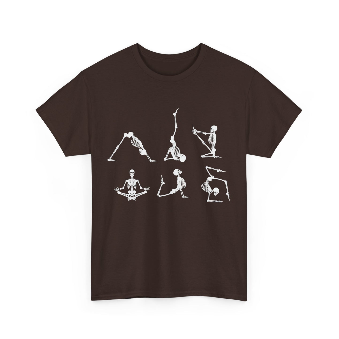 Skeleton, Yoga, Halloween, Unisex Heavy Cotton Tee