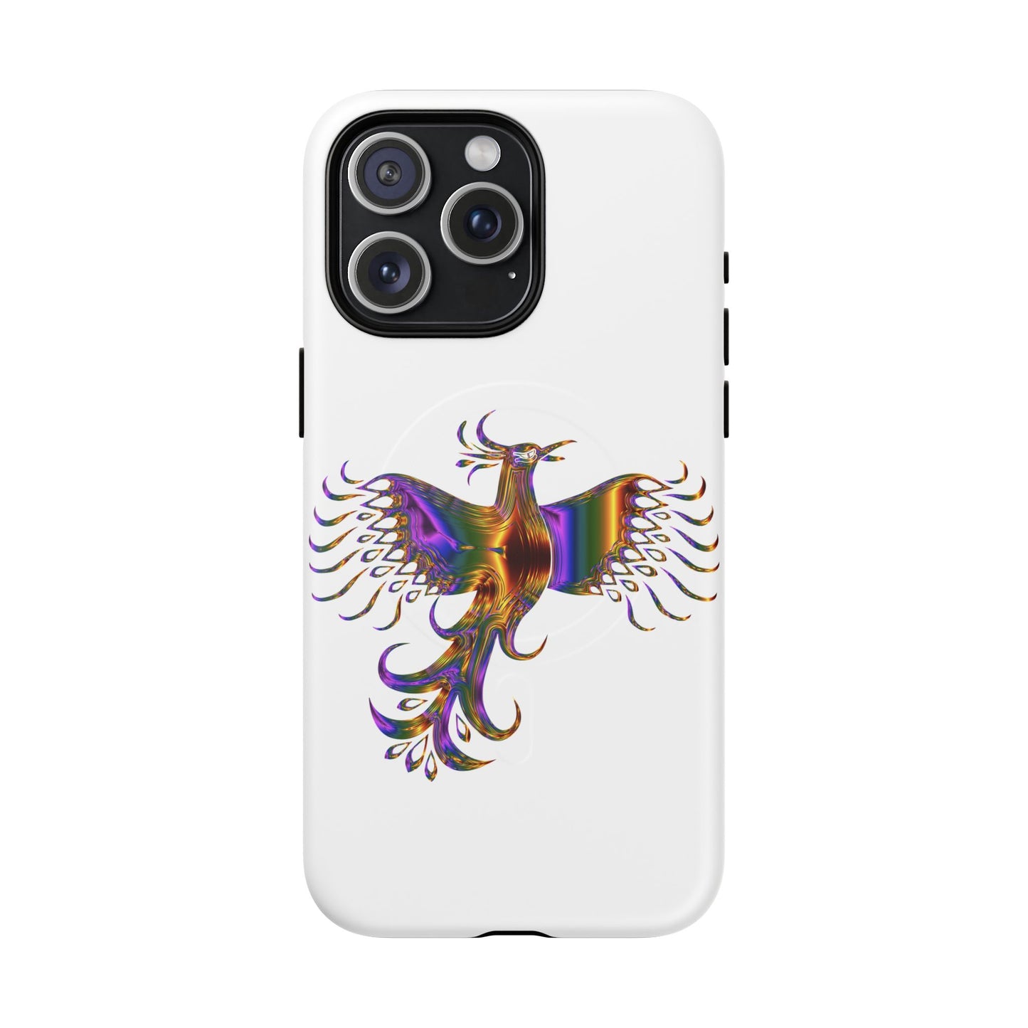 Vibrant Phoenix Magnetic Phone Case, Tough Phone Cover, Unique Smartphone Accessory, Gift for Tech Lovers, Holiday Essentials