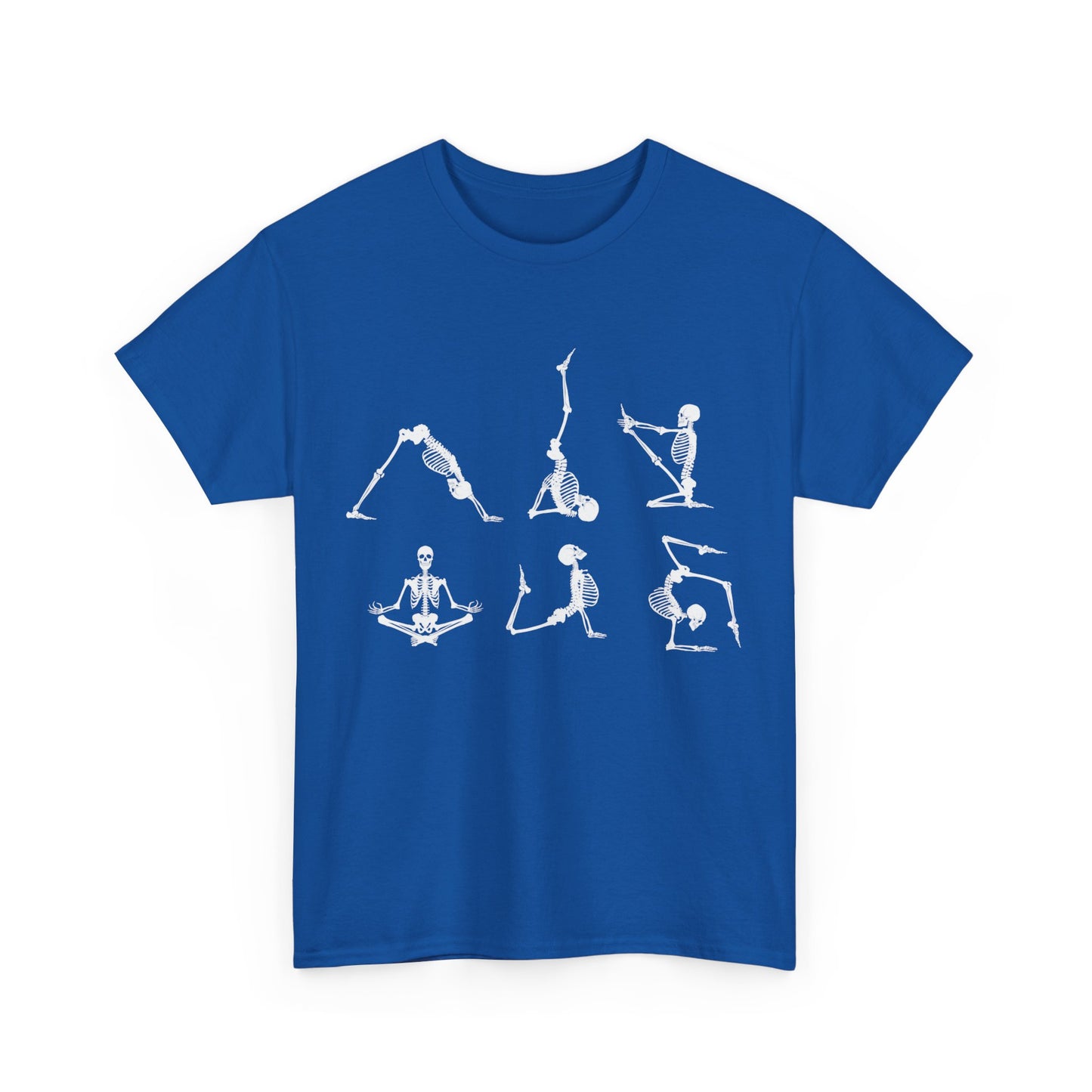 Skeleton, Yoga, Halloween, Unisex Heavy Cotton Tee
