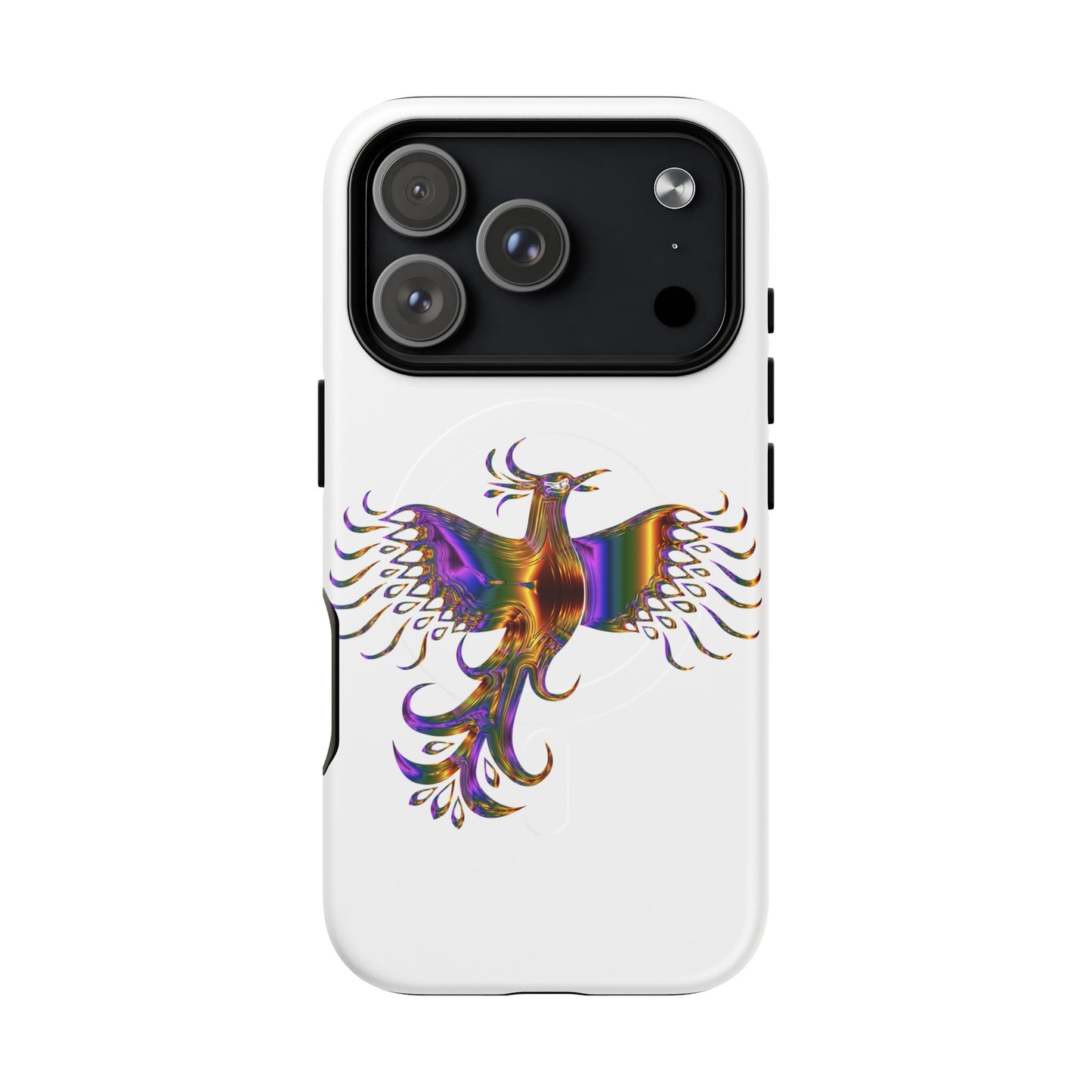Vibrant Phoenix Magnetic Phone Case, Tough Phone Cover, Unique Smartphone Accessory, Gift for Tech Lovers, Holiday Essentials