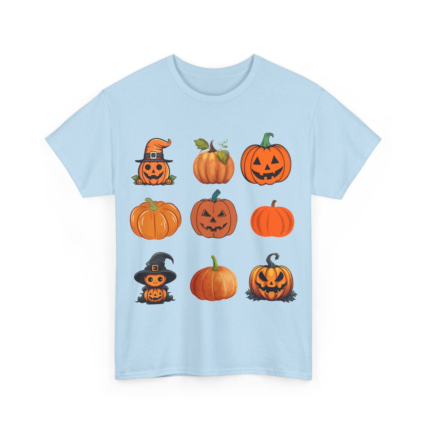 Tic Tac Toe Halloween Pumpkin T-Shirt, Unisex Cotton Tee