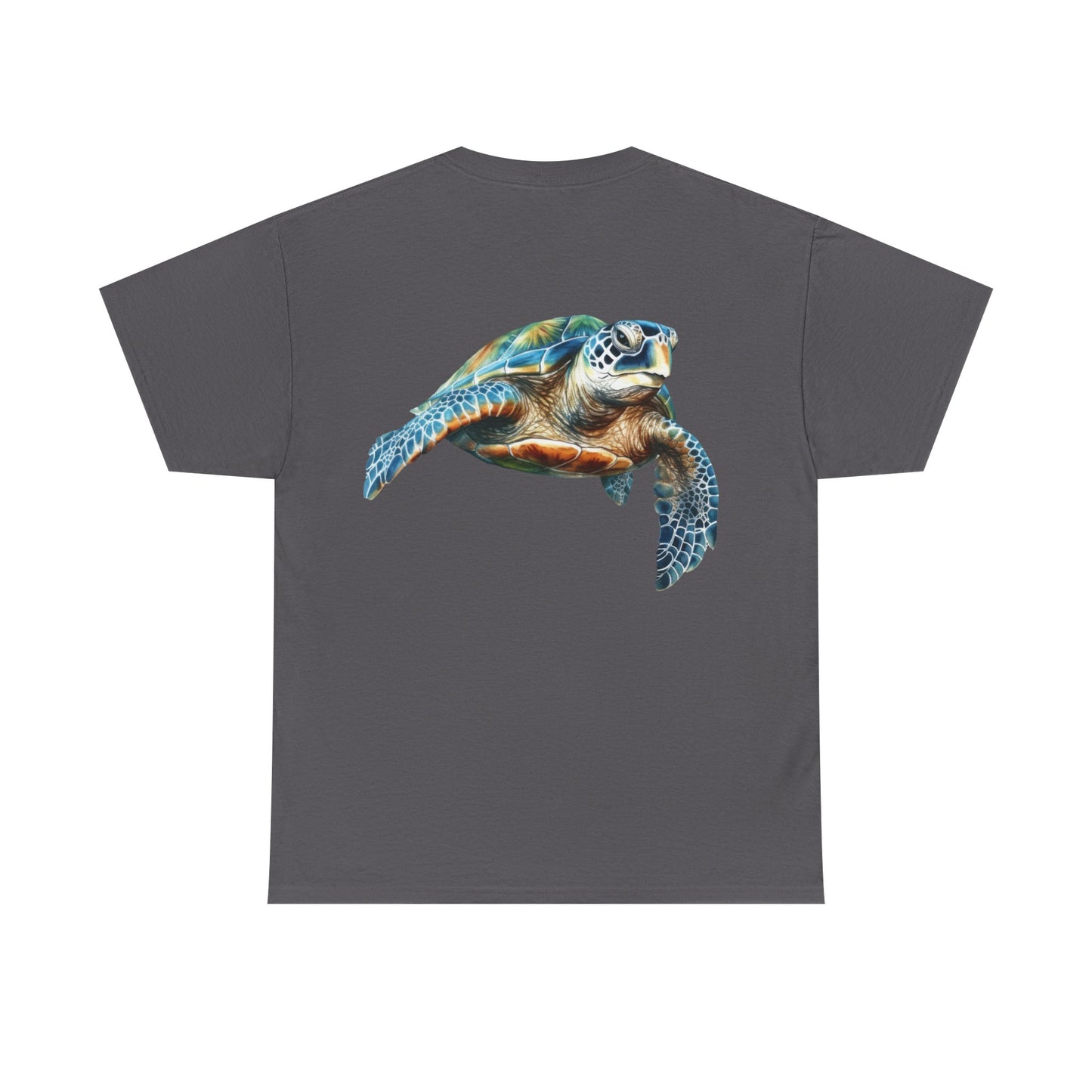 Save the Sea Turtles - BACKSIDE graphic Heavy Cotton Tee