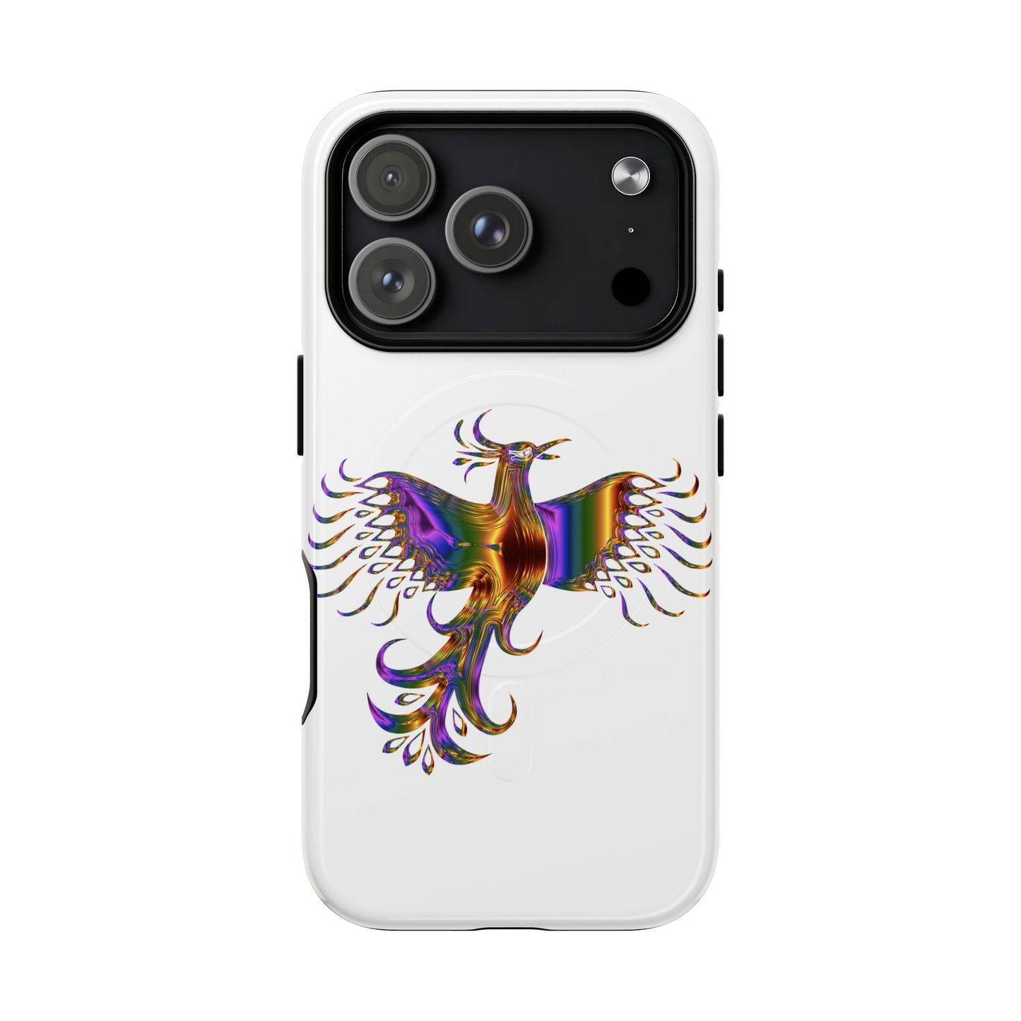 Vibrant Phoenix Magnetic Phone Case, Tough Phone Cover, Unique Smartphone Accessory, Gift for Tech Lovers, Holiday Essentials
