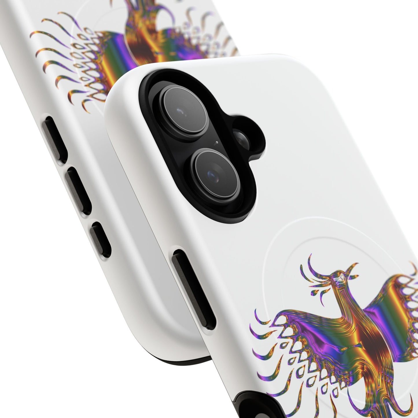 Vibrant Phoenix Magnetic Phone Case, Tough Phone Cover, Unique Smartphone Accessory, Gift for Tech Lovers, Holiday Essentials