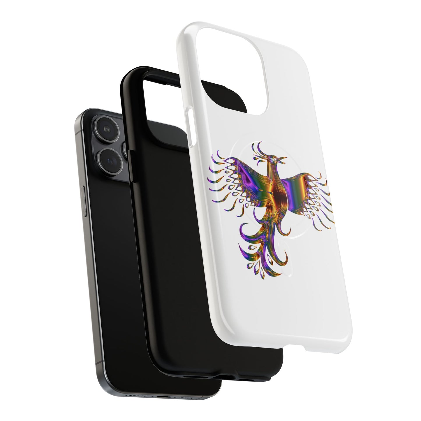 Vibrant Phoenix Magnetic Phone Case, Tough Phone Cover, Unique Smartphone Accessory, Gift for Tech Lovers, Holiday Essentials