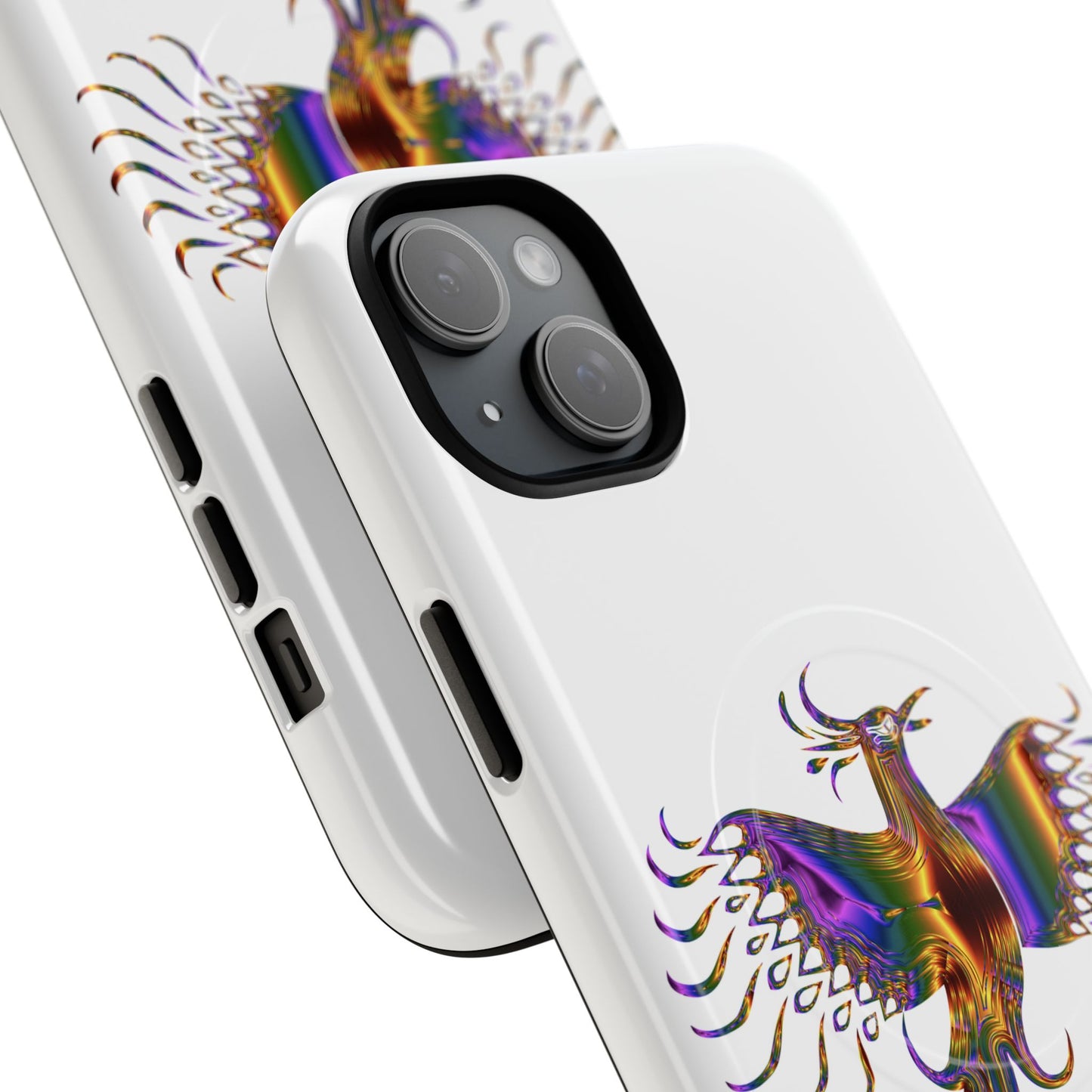 Vibrant Phoenix Magnetic Phone Case, Tough Phone Cover, Unique Smartphone Accessory, Gift for Tech Lovers, Holiday Essentials