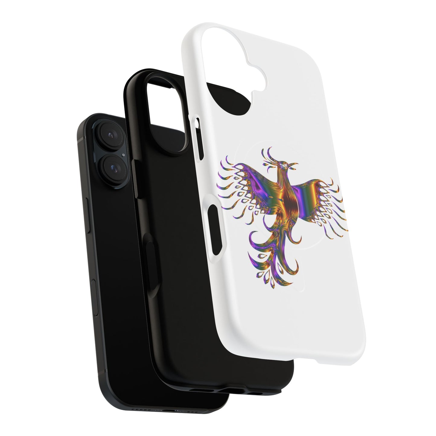 Vibrant Phoenix Magnetic Phone Case, Tough Phone Cover, Unique Smartphone Accessory, Gift for Tech Lovers, Holiday Essentials