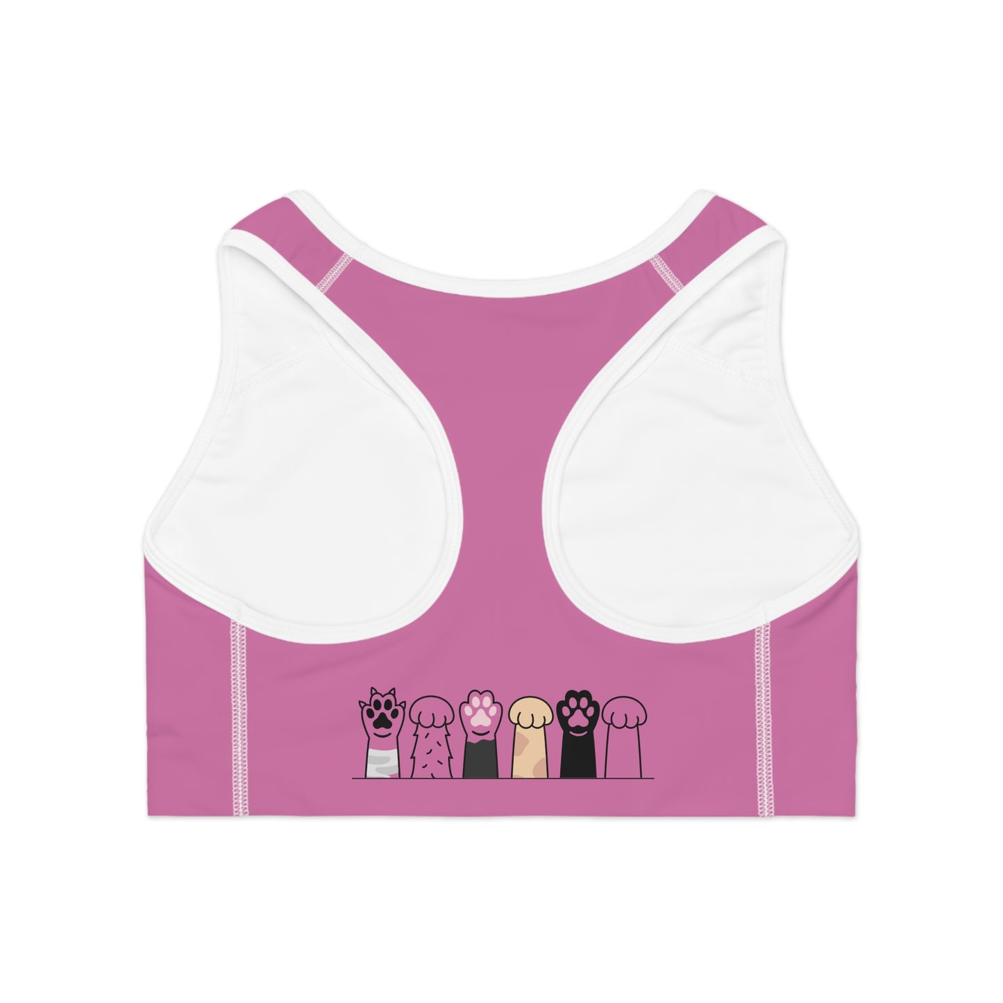 Cute Cat Print Sports Bra, Animal Lover Activewear, Workout Top, Gym Essentials, Gift for Pet Owners, Exercise Gear