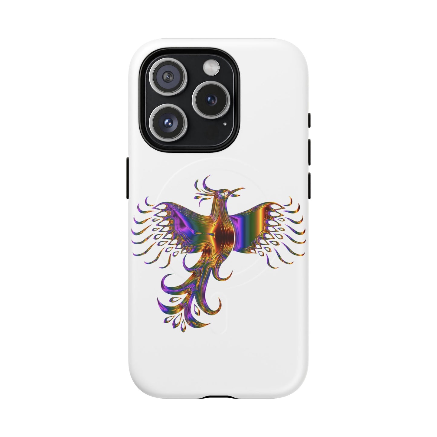 Vibrant Phoenix Magnetic Phone Case, Tough Phone Cover, Unique Smartphone Accessory, Gift for Tech Lovers, Holiday Essentials