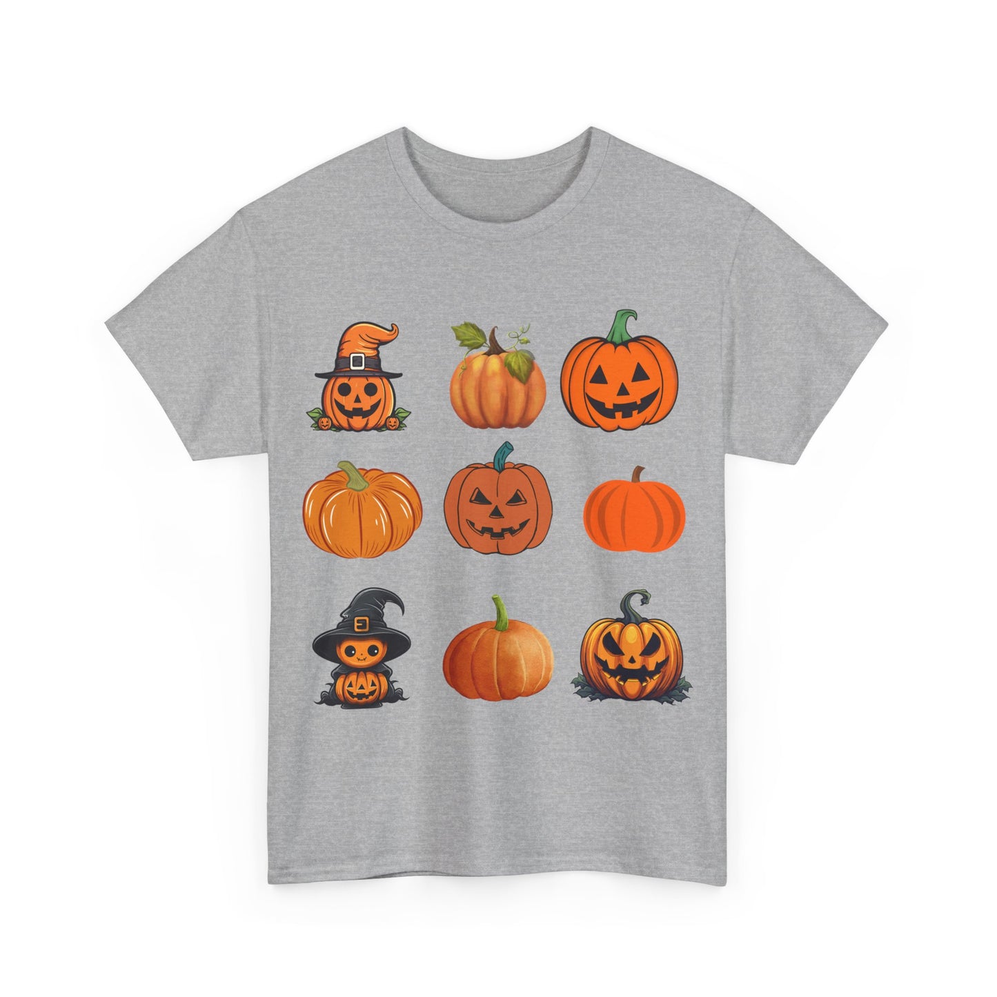 Tic Tac Toe Halloween Pumpkin T-Shirt, Unisex Cotton Tee