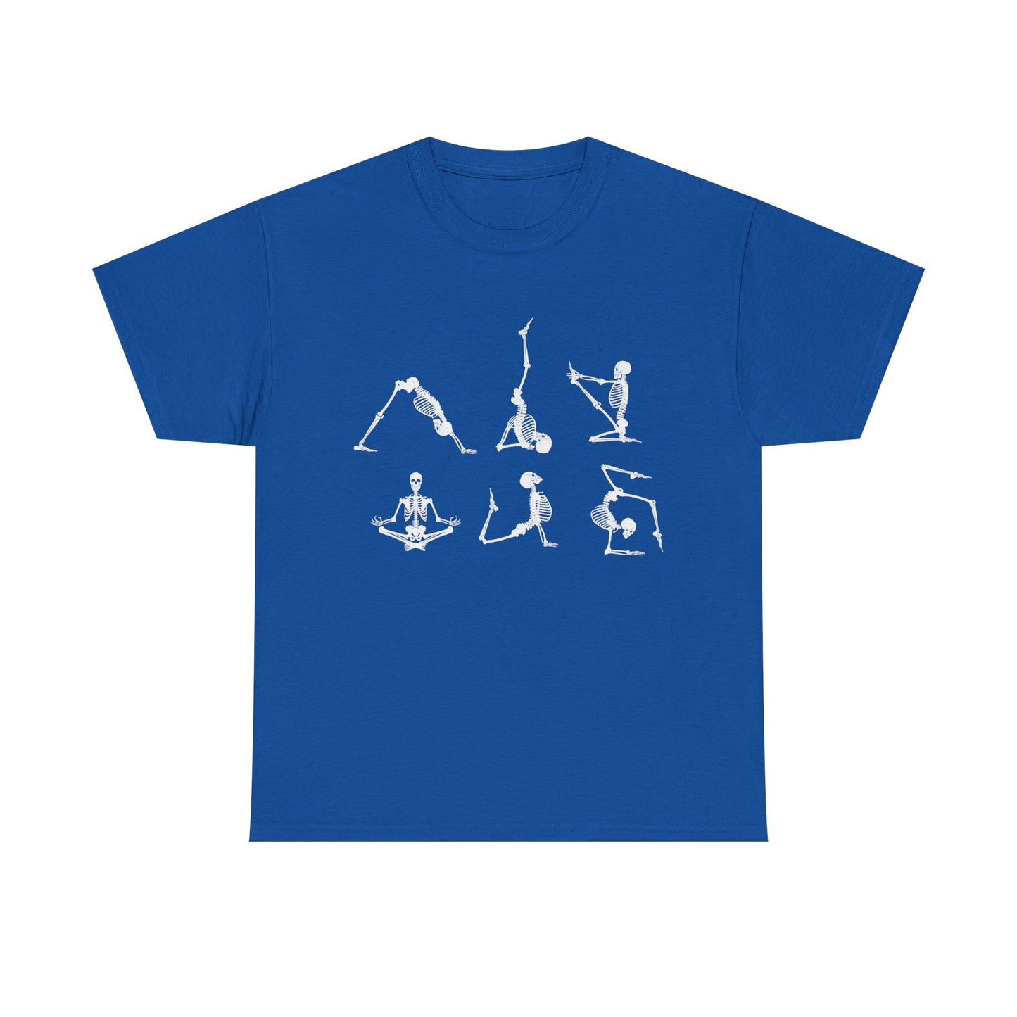 Skeleton, Yoga, Halloween, Unisex Heavy Cotton Tee