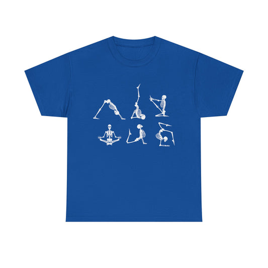 Skeleton, Yoga, Halloween, Unisex Heavy Cotton Tee