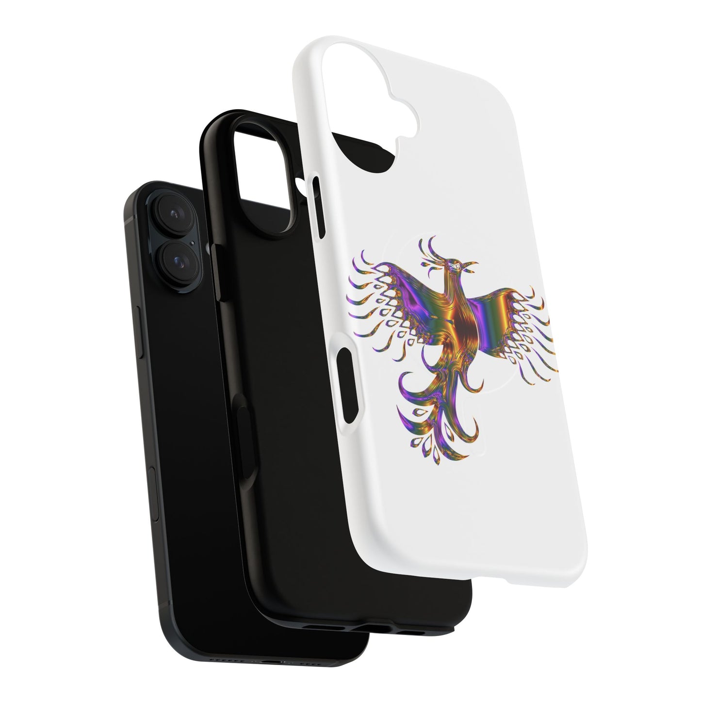 Vibrant Phoenix Magnetic Phone Case, Tough Phone Cover, Unique Smartphone Accessory, Gift for Tech Lovers, Holiday Essentials