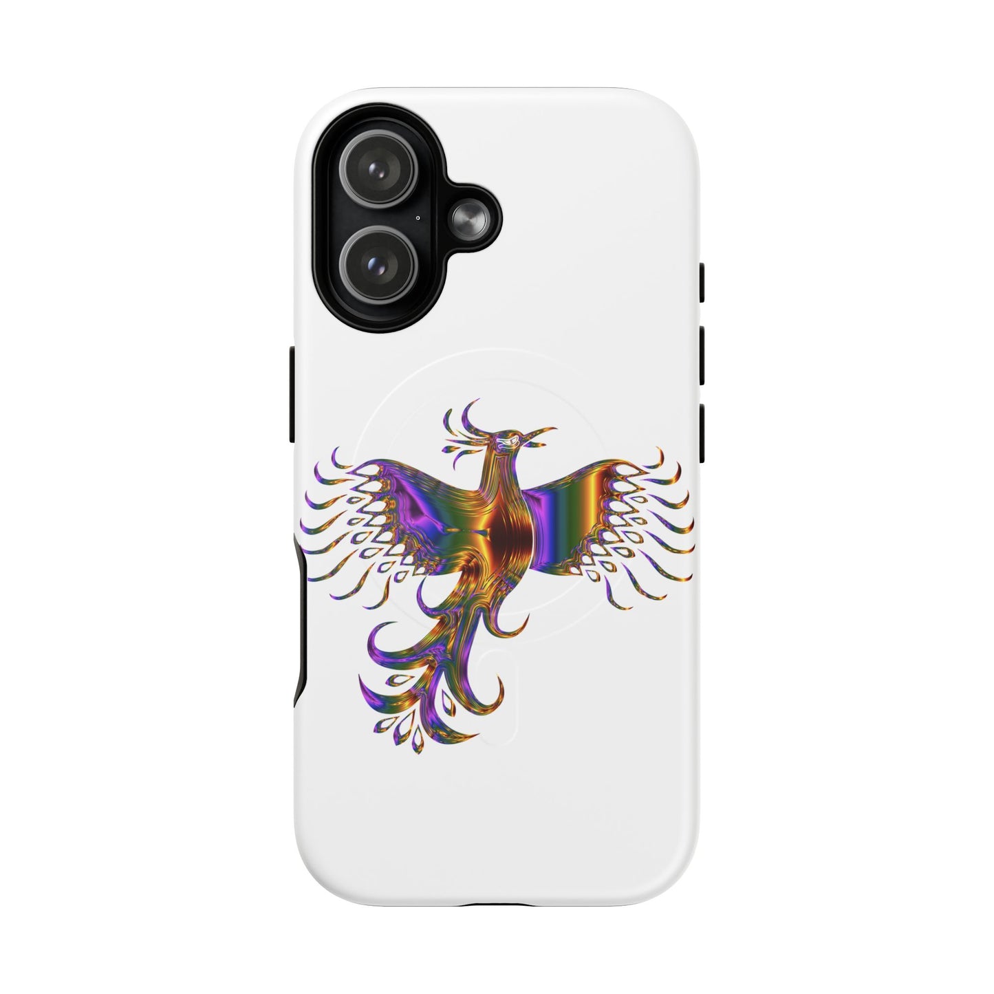 Vibrant Phoenix Magnetic Phone Case, Tough Phone Cover, Unique Smartphone Accessory, Gift for Tech Lovers, Holiday Essentials