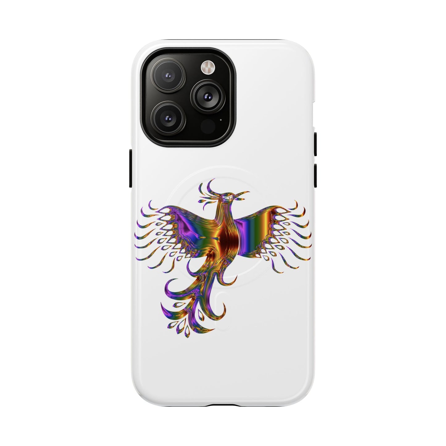 Vibrant Phoenix Magnetic Phone Case, Tough Phone Cover, Unique Smartphone Accessory, Gift for Tech Lovers, Holiday Essentials