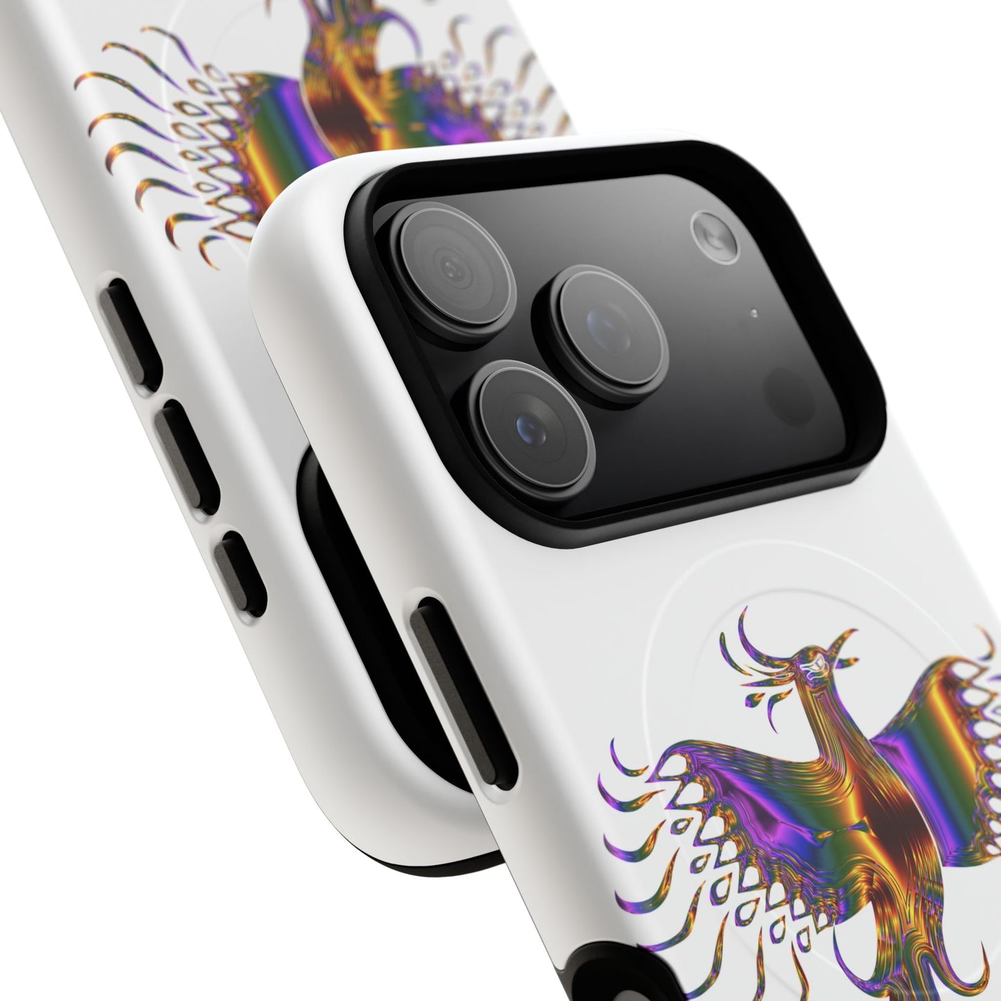 Vibrant Phoenix Magnetic Phone Case, Tough Phone Cover, Unique Smartphone Accessory, Gift for Tech Lovers, Holiday Essentials