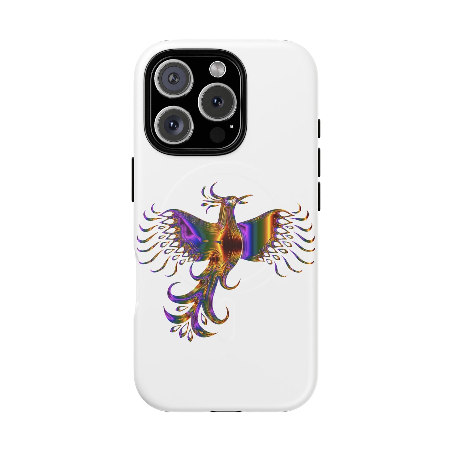 Vibrant Phoenix Magnetic Phone Case, Tough Phone Cover, Unique Smartphone Accessory, Gift for Tech Lovers, Holiday Essentials