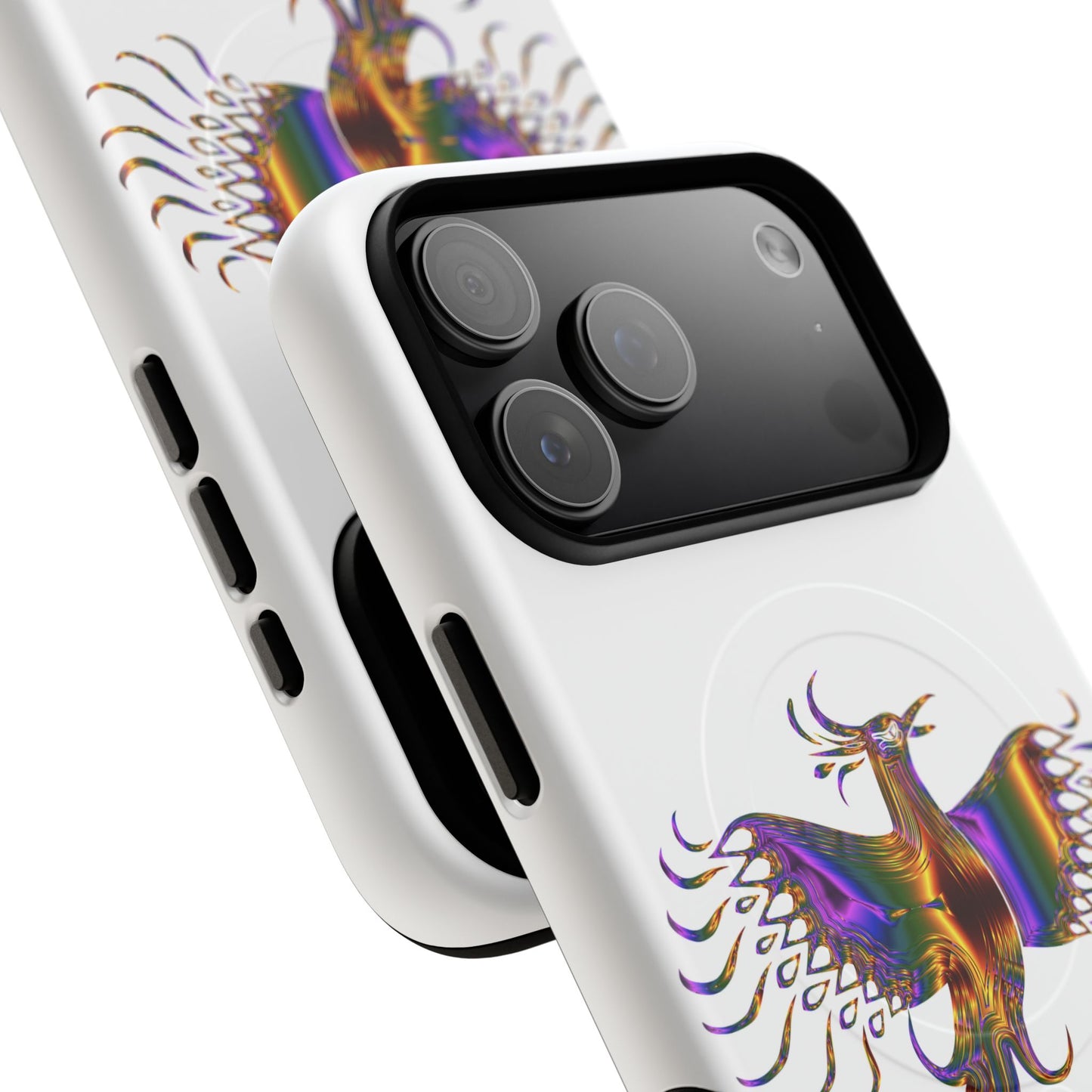 Vibrant Phoenix Magnetic Phone Case, Tough Phone Cover, Unique Smartphone Accessory, Gift for Tech Lovers, Holiday Essentials