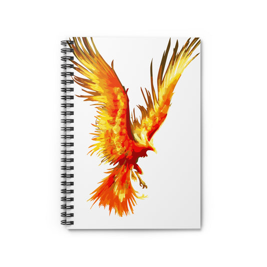 Phoenix Inspired Spiral Notebook - Ruled Lines, Journal for Artists, Creative Writing, Gift Idea, Motivational Notebook