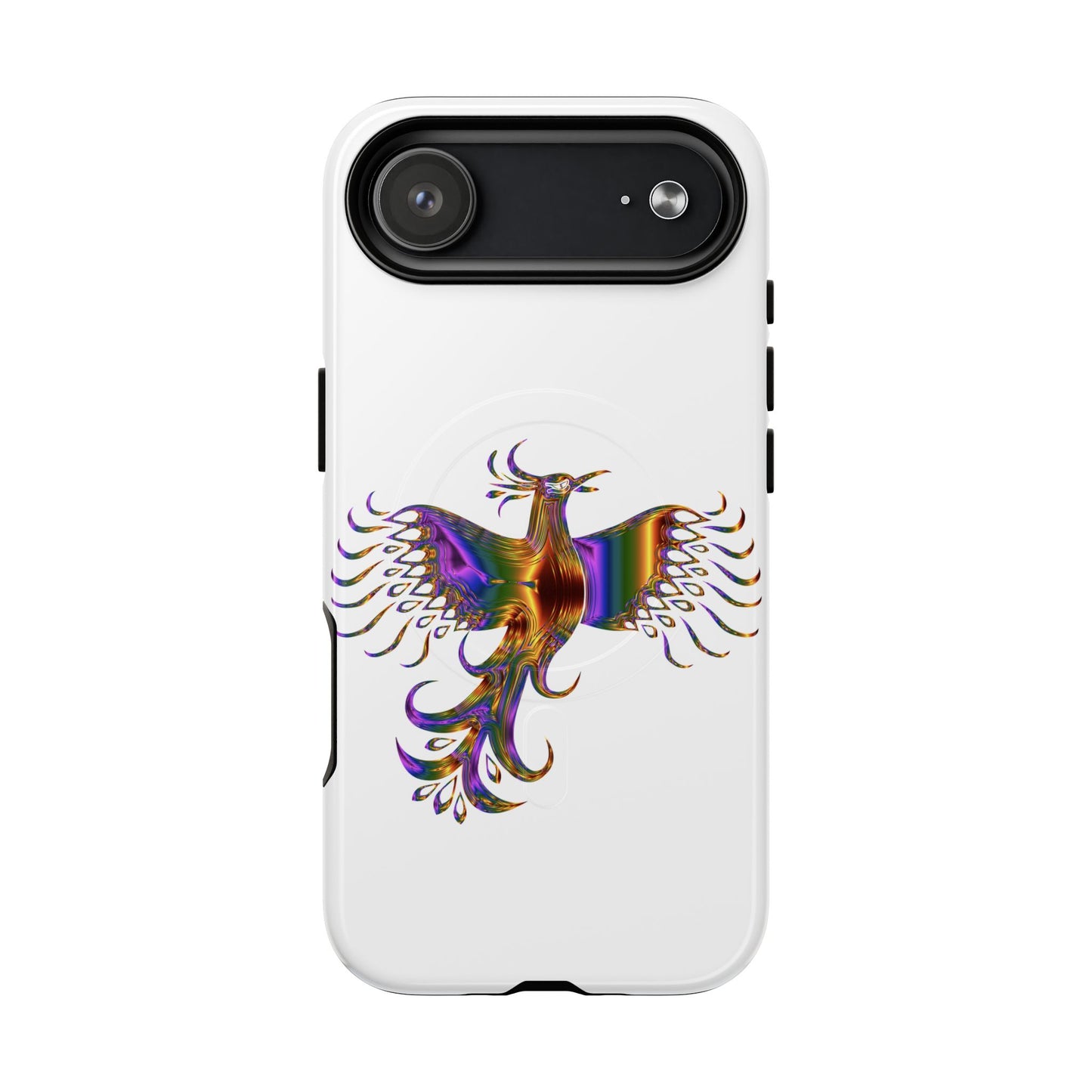 Vibrant Phoenix Magnetic Phone Case, Tough Phone Cover, Unique Smartphone Accessory, Gift for Tech Lovers, Holiday Essentials
