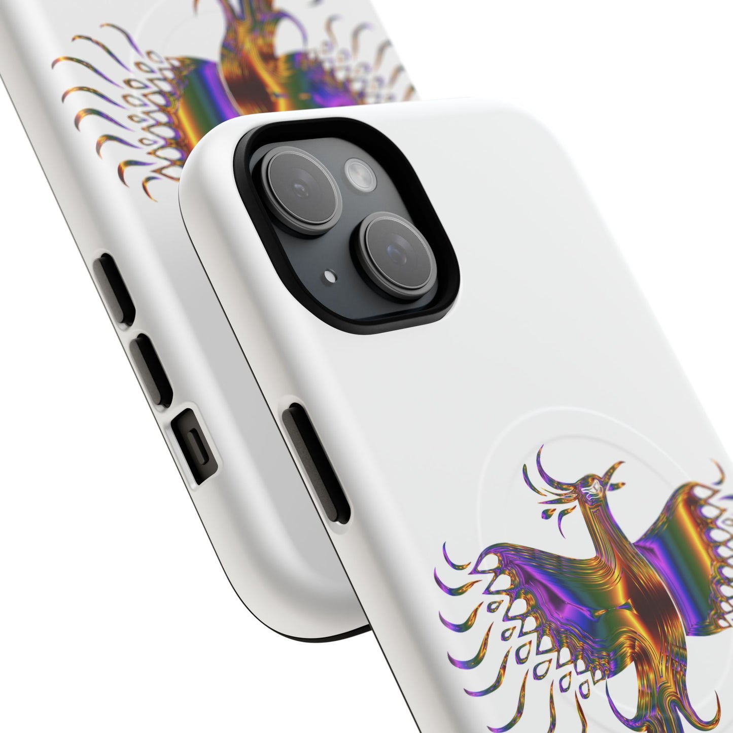 Vibrant Phoenix Magnetic Phone Case, Tough Phone Cover, Unique Smartphone Accessory, Gift for Tech Lovers, Holiday Essentials
