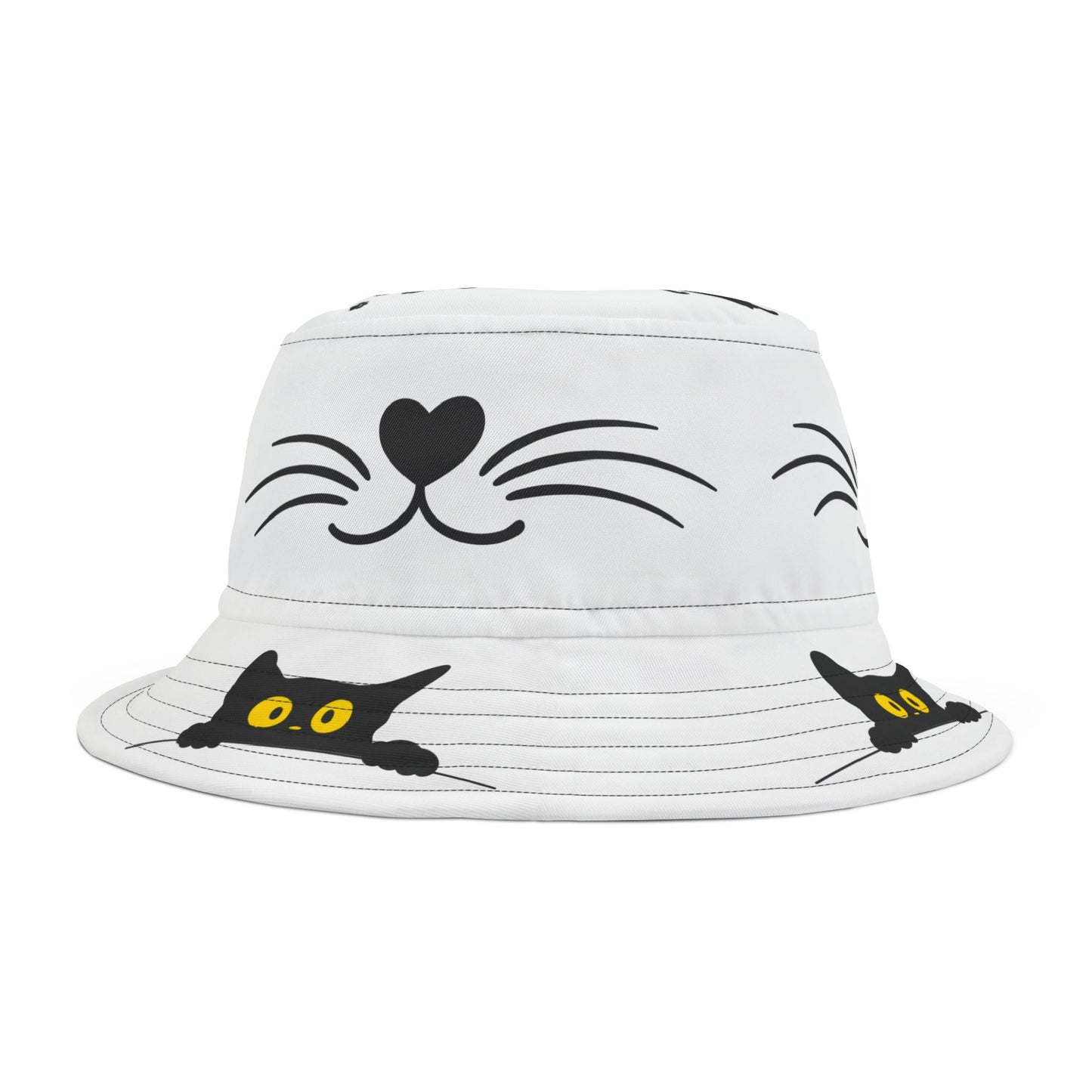 Cute Cat Bucket Hat - AOP Design, Animal Lover's Gift, Summer Fashion, Beach Accessory, Pet Owner Style