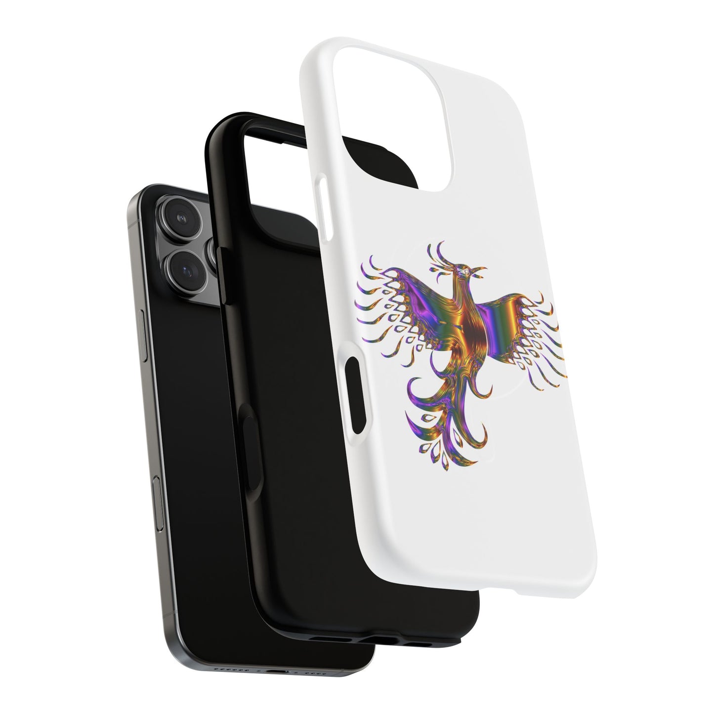 Vibrant Phoenix Magnetic Phone Case, Tough Phone Cover, Unique Smartphone Accessory, Gift for Tech Lovers, Holiday Essentials