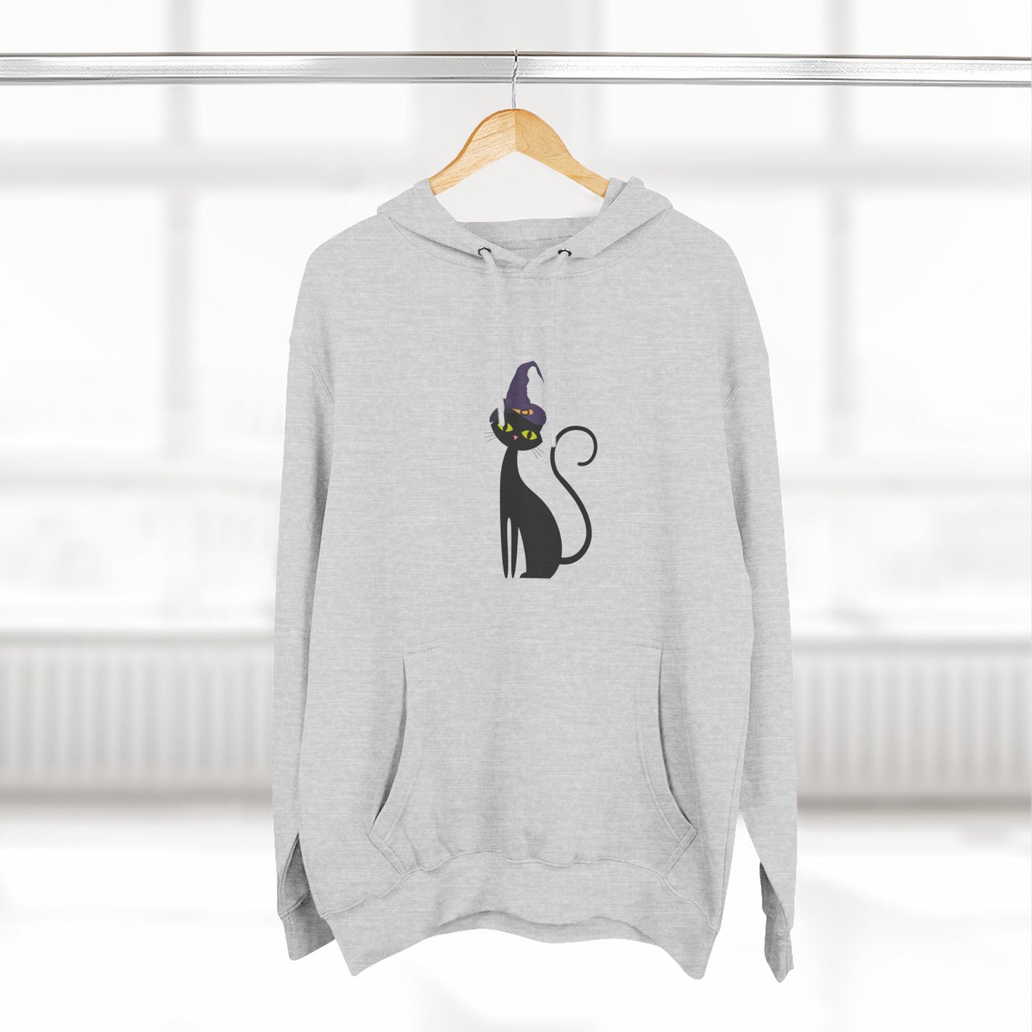 Cozy Cat-Inspired Fleece Hoodie: Perfect for Cat Lovers, Halloween, Casual Wear, Gift for Friends, Cozy Winter Layer