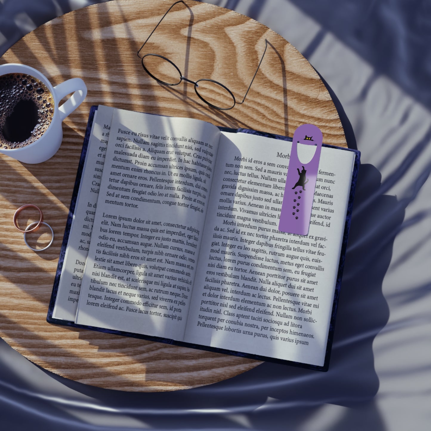 Cat Lover Bookmark - Purple Cat Design, Reading Gift, Book Accessory, Cozy Home Decor, Animal Lover Gift