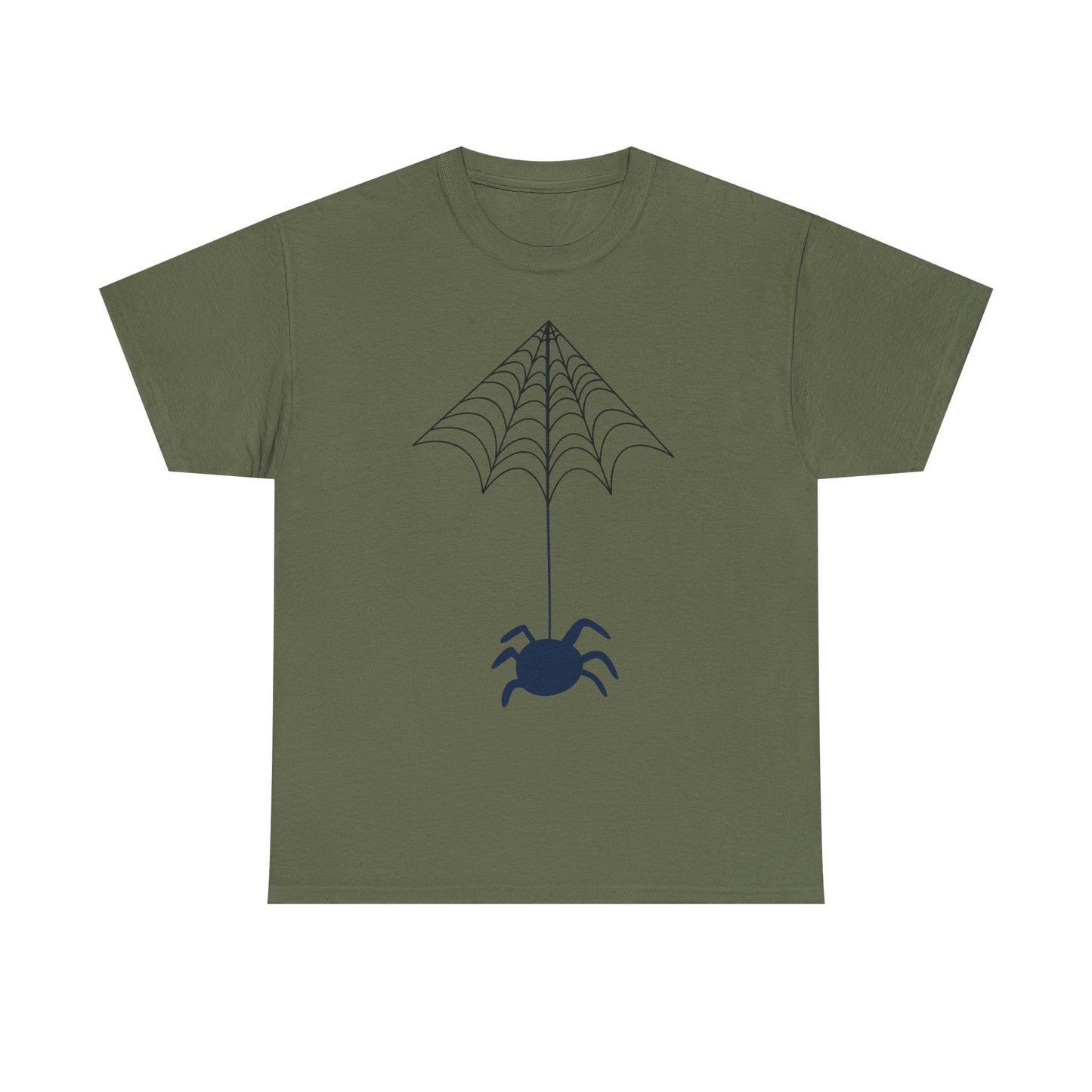 Spider Halloween Unisex Tee - Fall Heavy Cotton Tee with Clean Lines Design