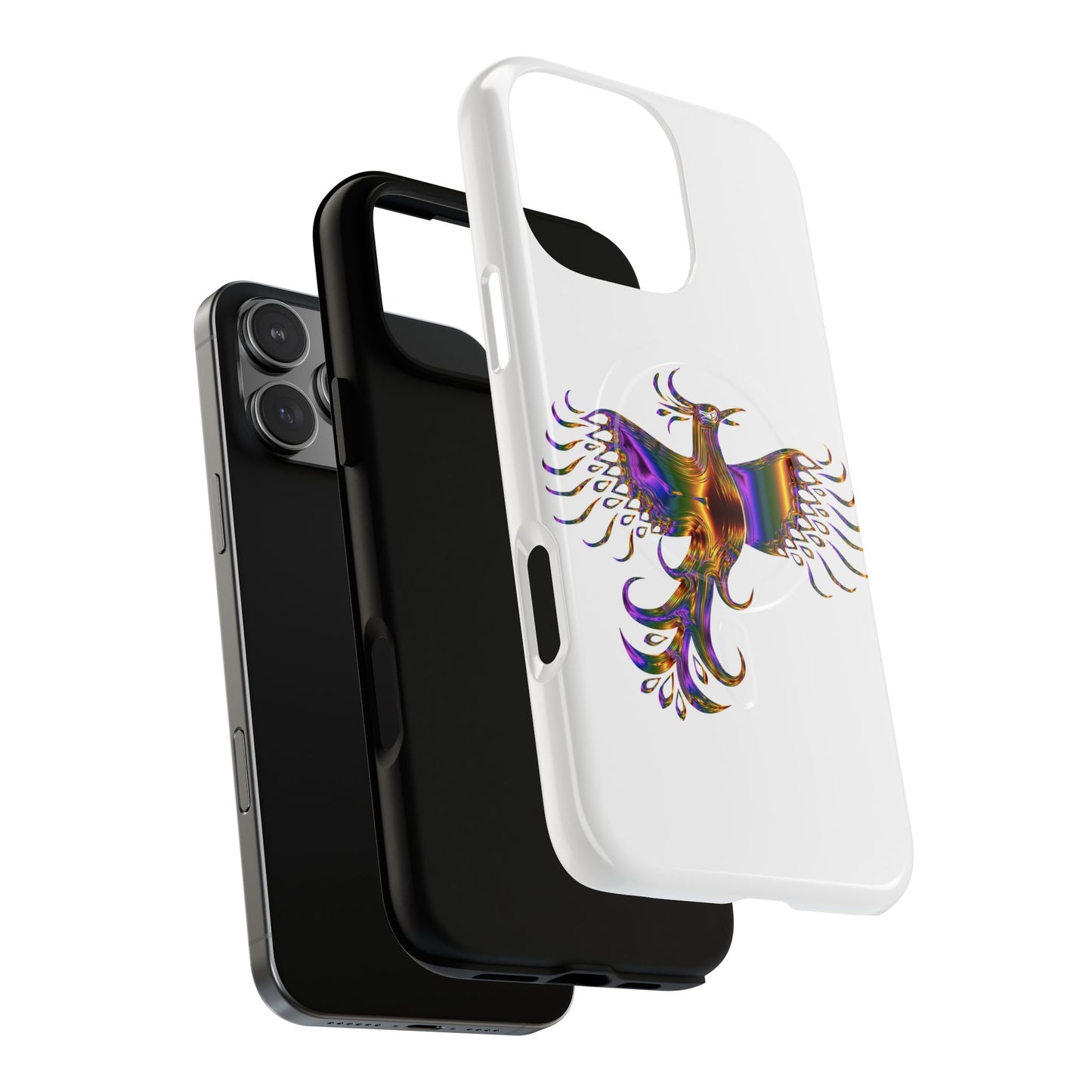 Vibrant Phoenix Magnetic Phone Case, Tough Phone Cover, Unique Smartphone Accessory, Gift for Tech Lovers, Holiday Essentials