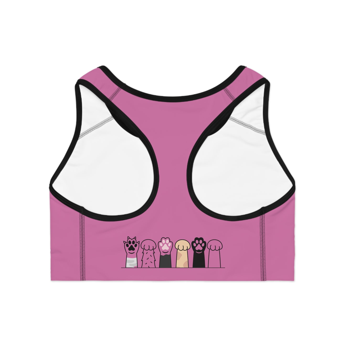 Cute Cat Print Sports Bra, Animal Lover Activewear, Workout Top, Gym Essentials, Gift for Pet Owners, Exercise Gear