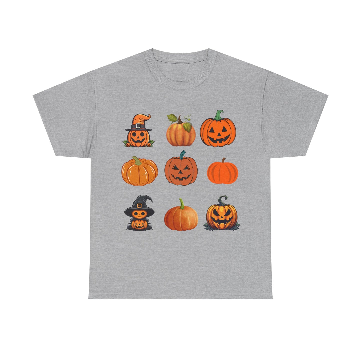 Tic Tac Toe Halloween Pumpkin T-Shirt, Unisex Cotton Tee