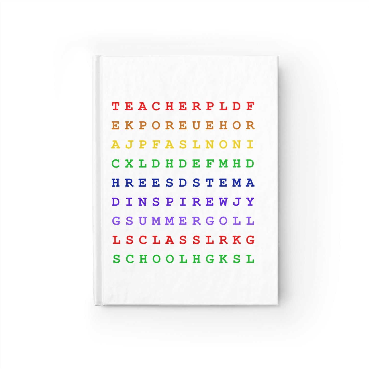 Colorful Teacher's Journal, Classroom Notebook, School Supplies, Educational Gift, Teacher Appreciation, Word Find