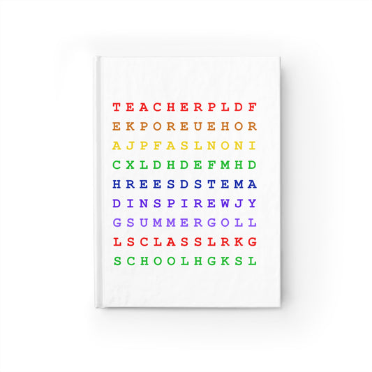 Colorful Teacher's Journal, Classroom Notebook, School Supplies, Educational Gift, Teacher Appreciation, Word Find