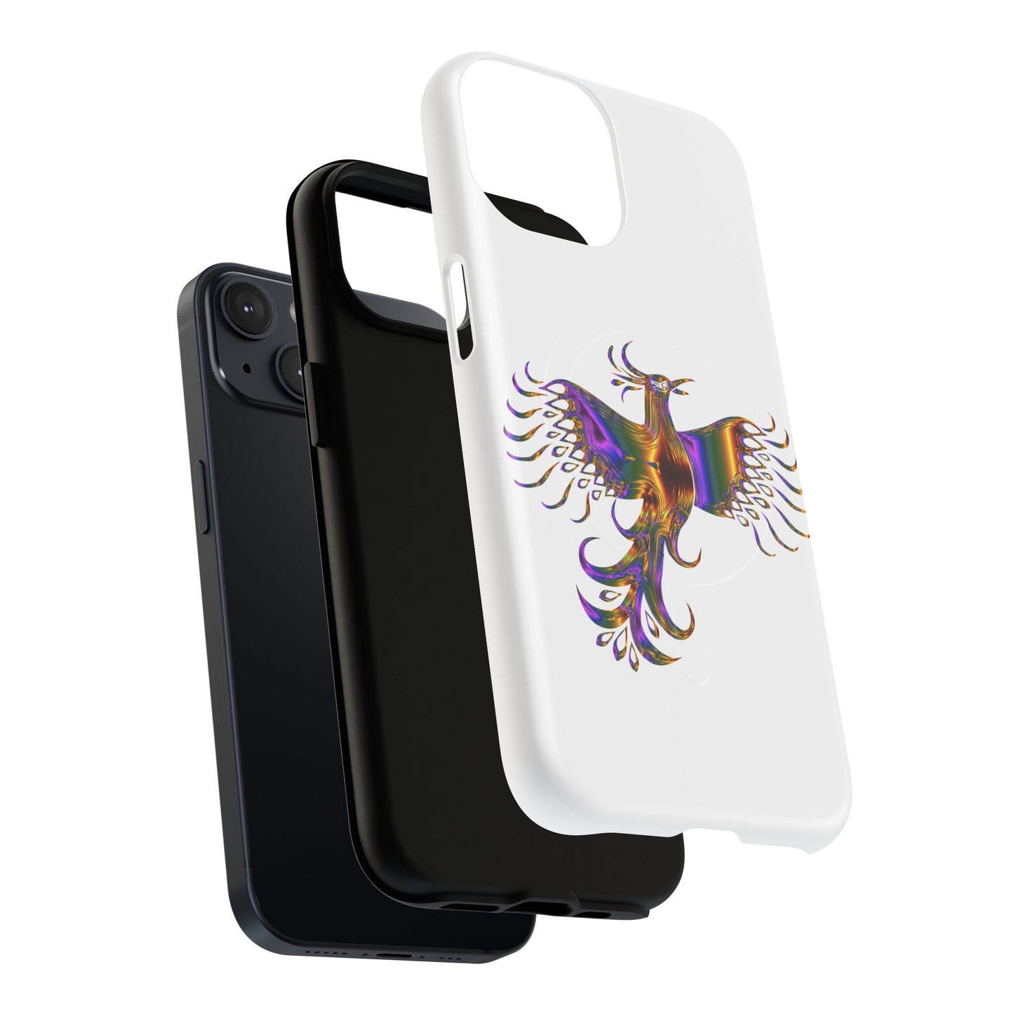Vibrant Phoenix Magnetic Phone Case, Tough Phone Cover, Unique Smartphone Accessory, Gift for Tech Lovers, Holiday Essentials