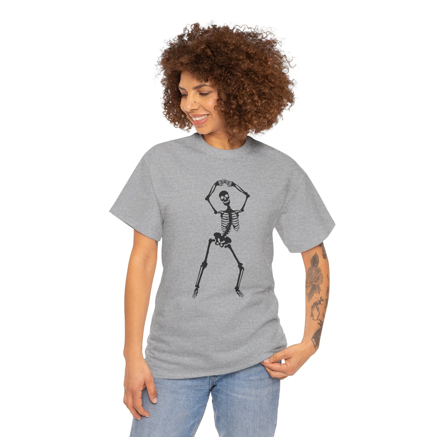 Halloween Skeleton Dancing - Heavy Cotton Tee