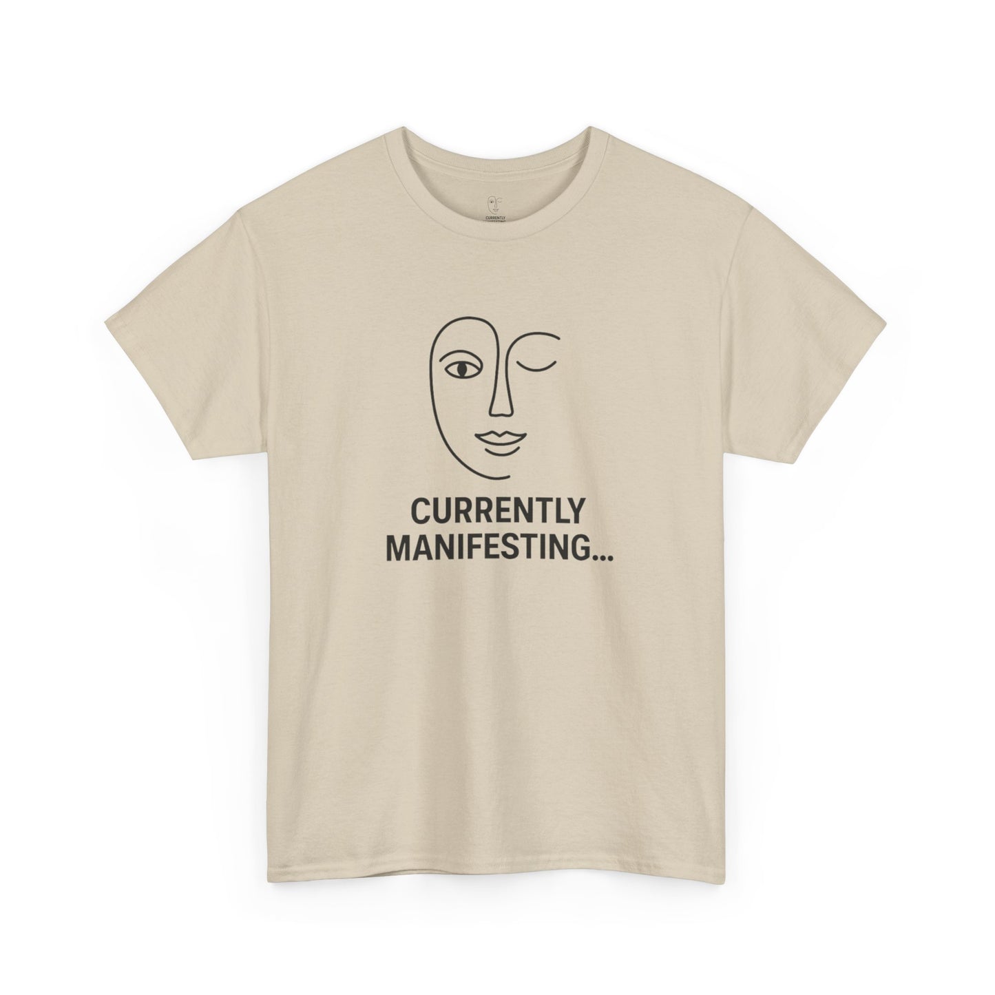 Currently Manifesting Unisex Heavy Cotton Tee, Affirmation Tee, Motivational T-Shirt, Gift for Dreamers, Casual Wear, Spiritual Apparel