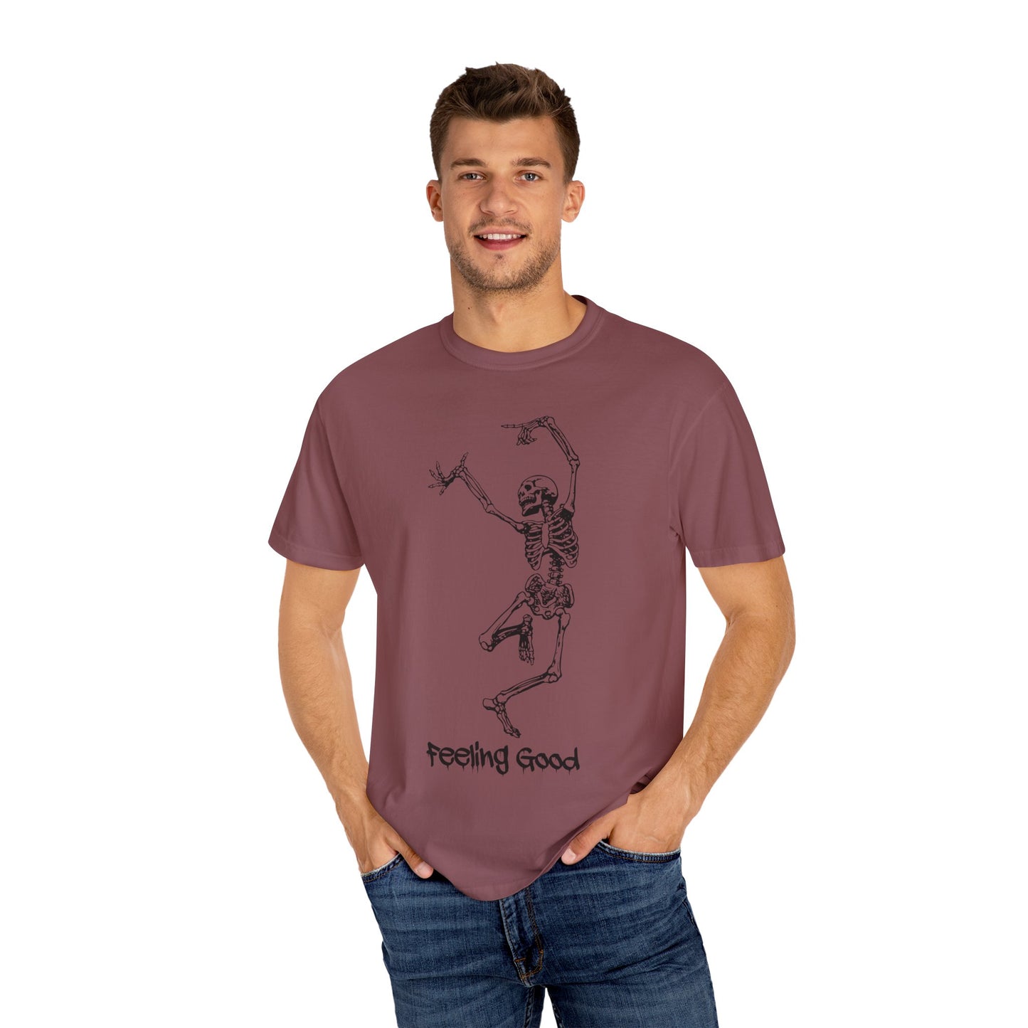 Halloween, Skeleton, Feelin good, Comfort Colors,  Garment-Dyed T-shirt