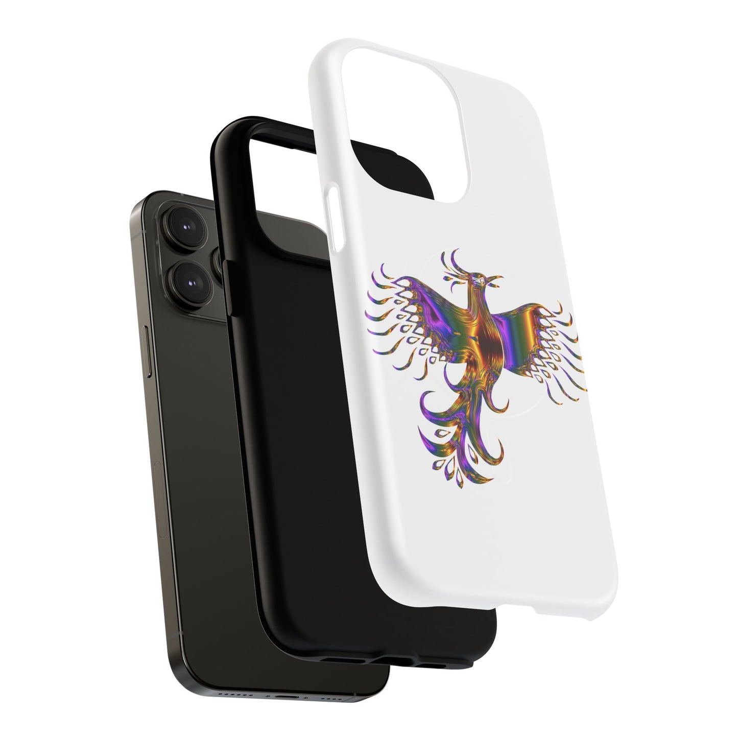 Vibrant Phoenix Magnetic Phone Case, Tough Phone Cover, Unique Smartphone Accessory, Gift for Tech Lovers, Holiday Essentials