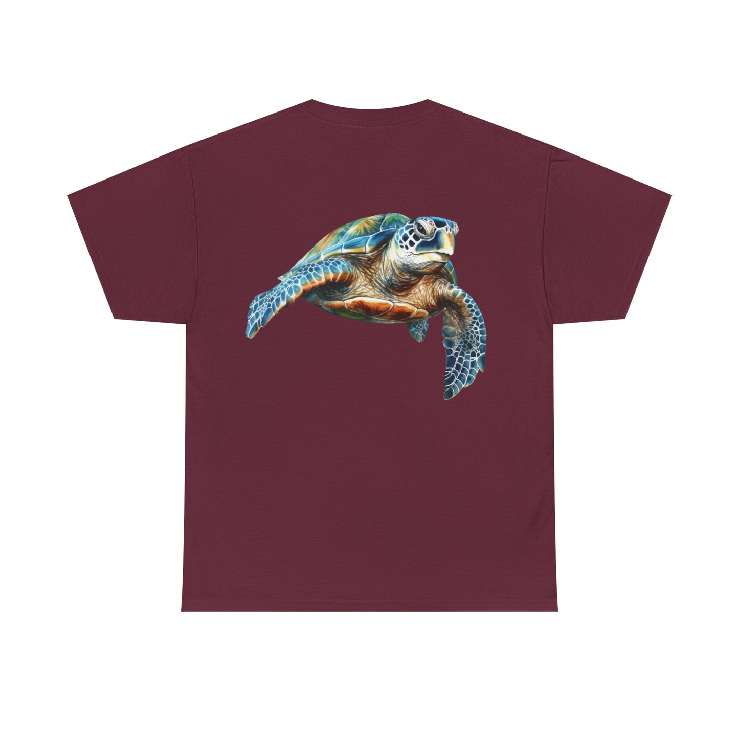 Save the Sea Turtles - BACKSIDE graphic Heavy Cotton Tee
