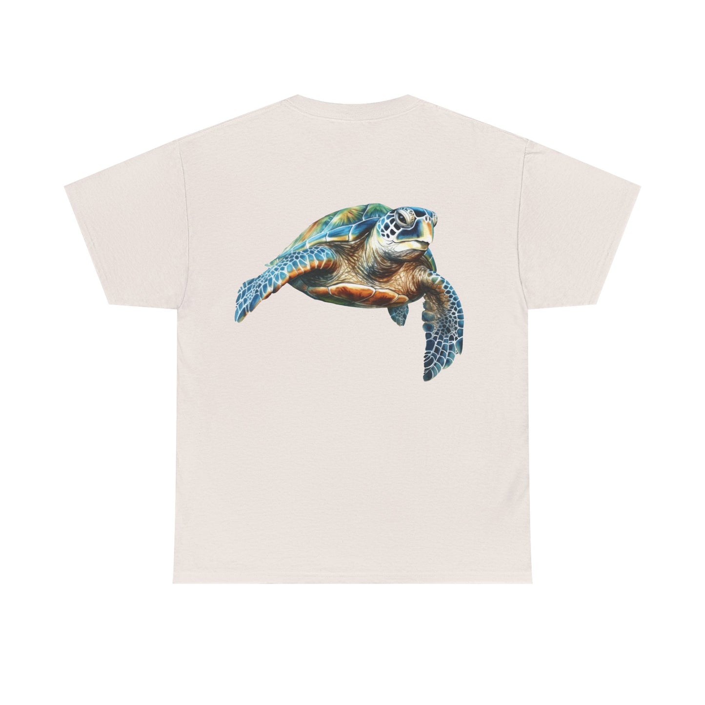 Save the Sea Turtles - BACKSIDE graphic Heavy Cotton Tee