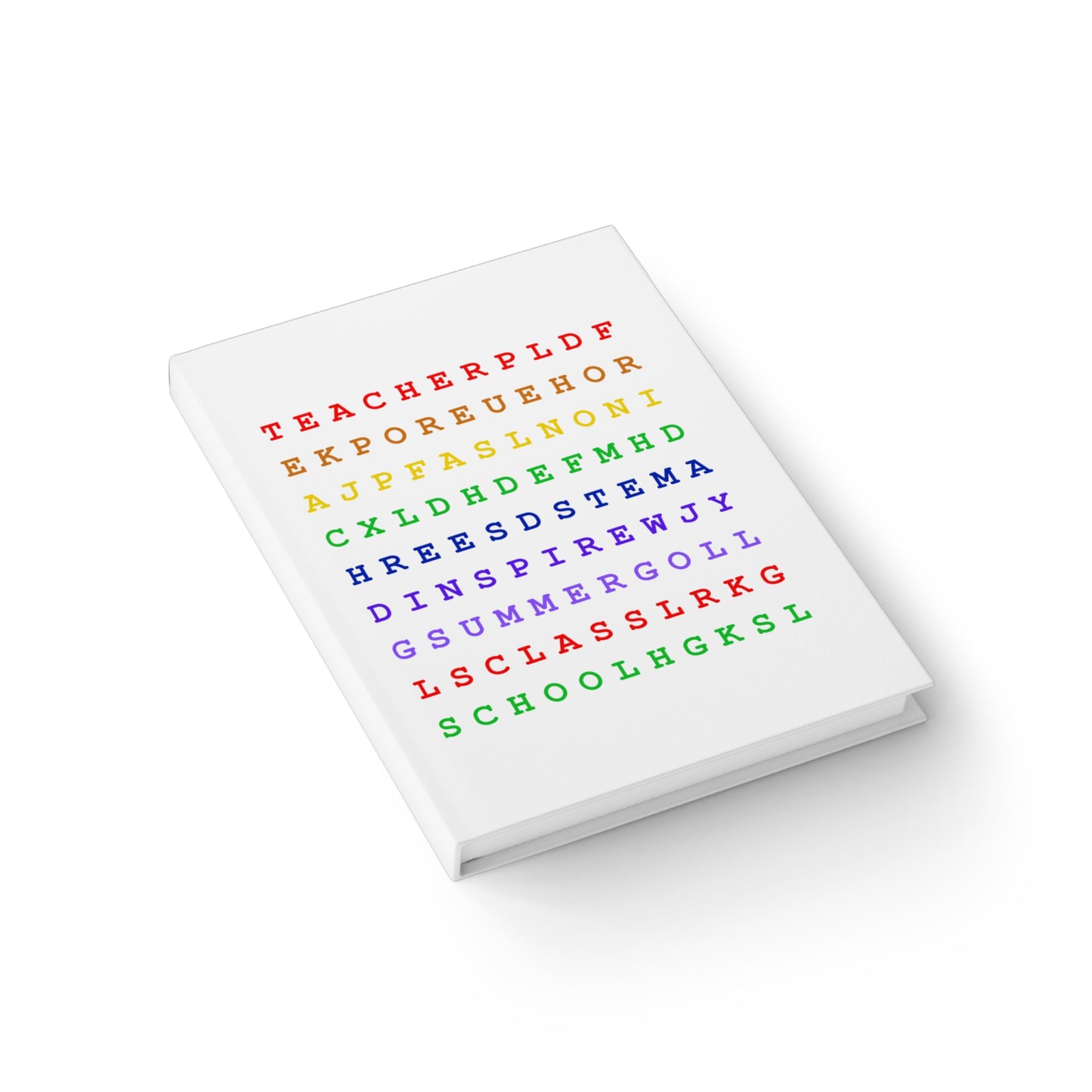Colorful Teacher's Journal, Classroom Notebook, School Supplies, Educational Gift, Teacher Appreciation, Word Find