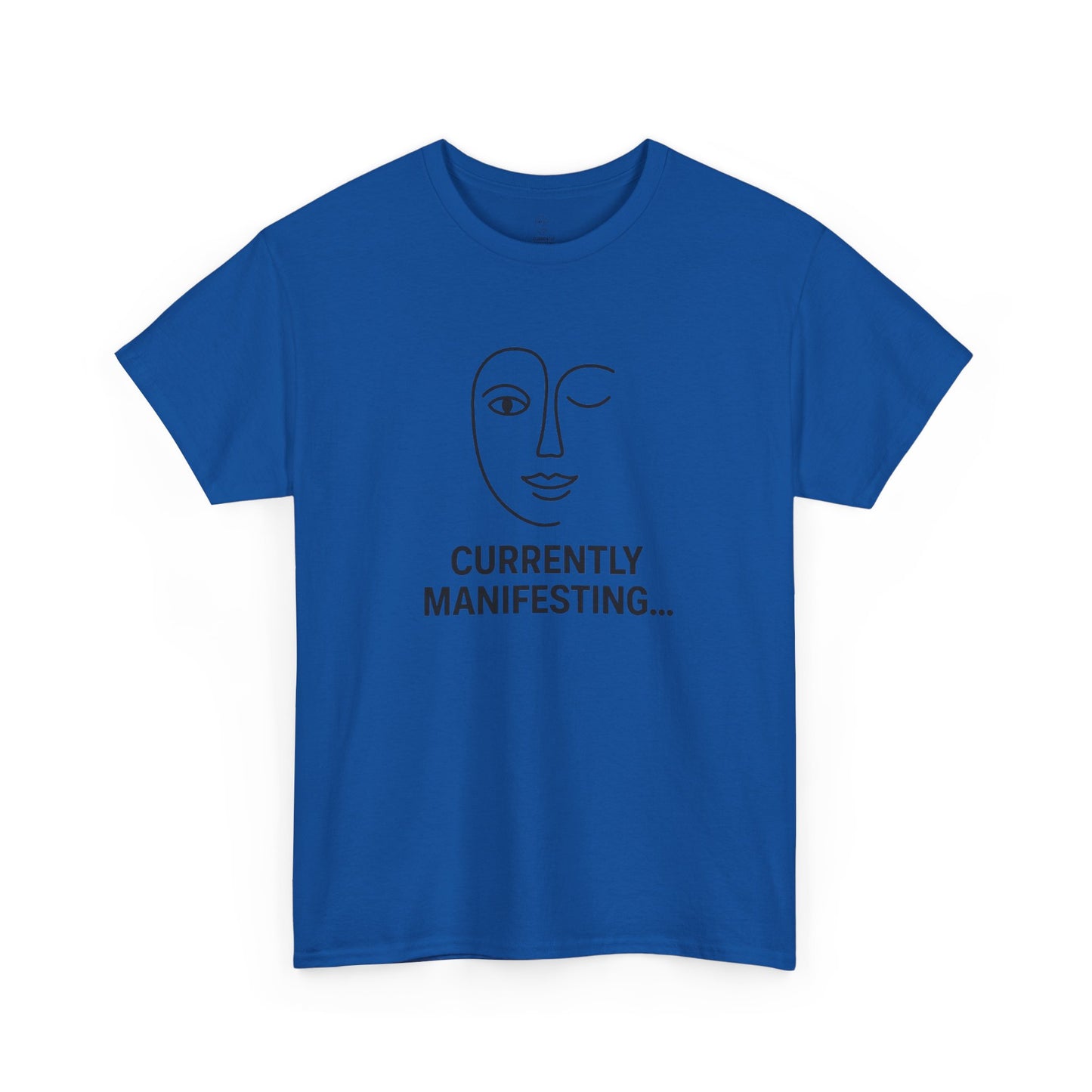 Currently Manifesting Unisex Heavy Cotton Tee, Affirmation Tee, Motivational T-Shirt, Gift for Dreamers, Casual Wear, Spiritual Apparel