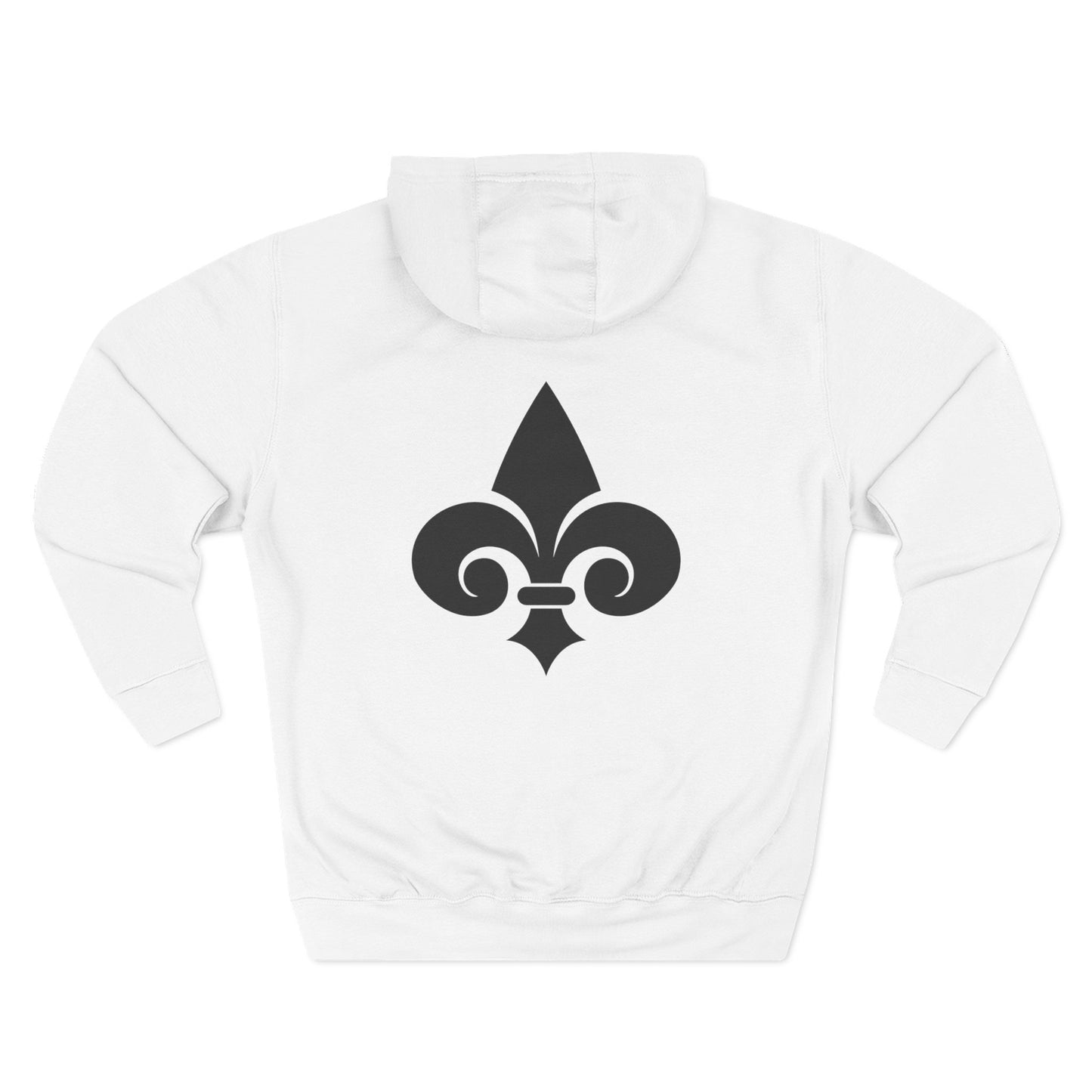 Fleece Hoodie - Fluer De Lis Back Graphic Unisex Pullover