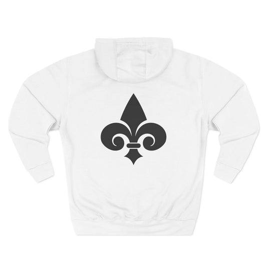 Fleece Hoodie - Fluer De Lis Back Graphic Unisex Pullover