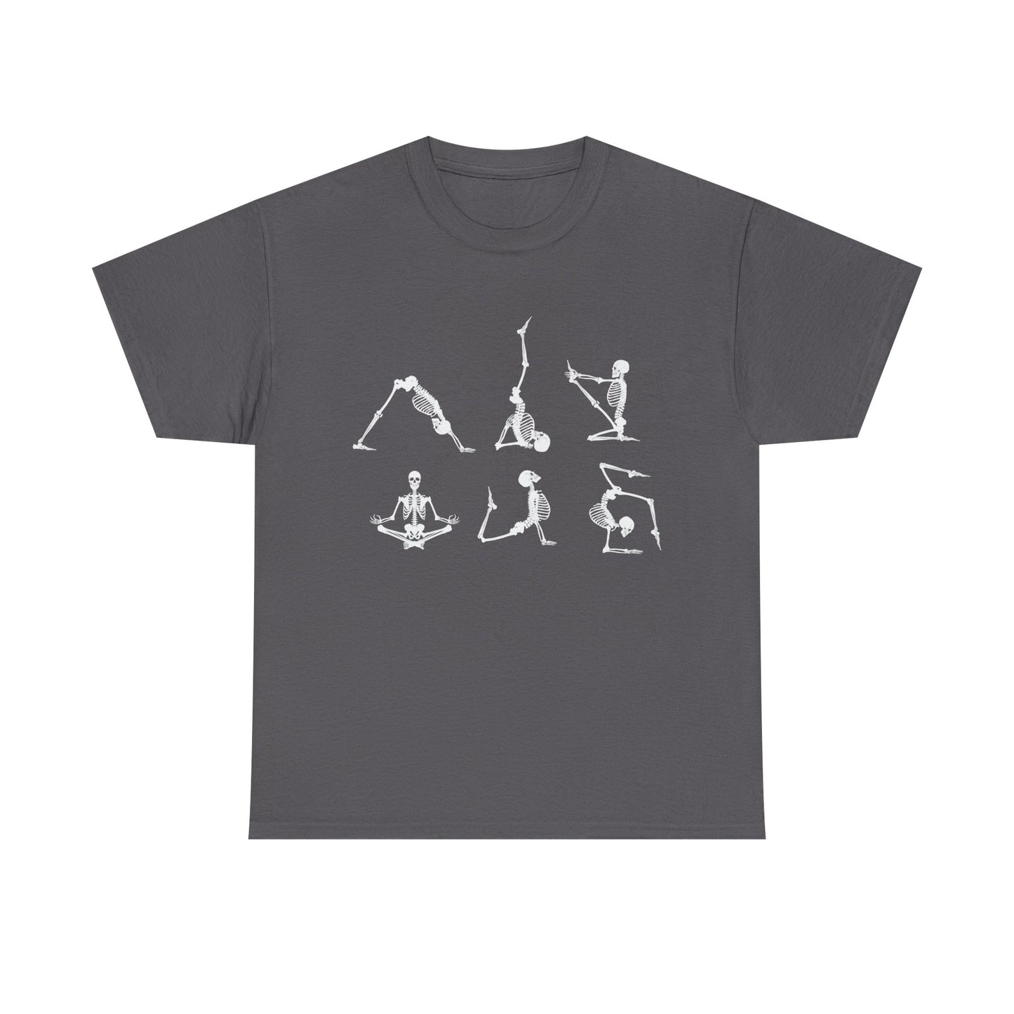 Skeleton, Yoga, Halloween, Unisex Heavy Cotton Tee