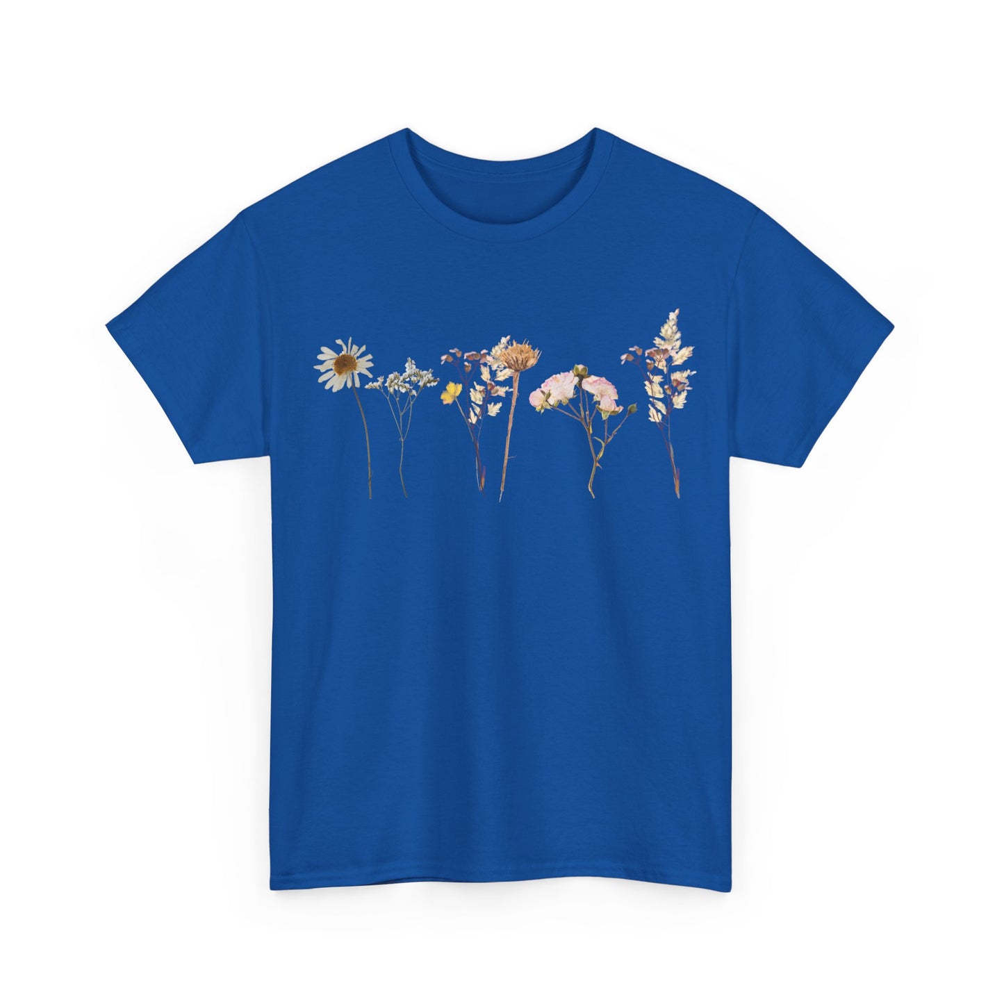 Flowery T-Shirt, Pretty,  Heavy Cotton Tee