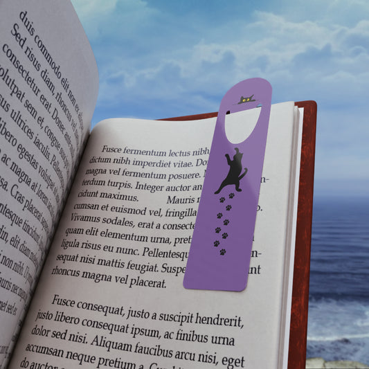Cat Lover Bookmark - Purple Cat Design, Reading Gift, Book Accessory, Cozy Home Decor, Animal Lover Gift