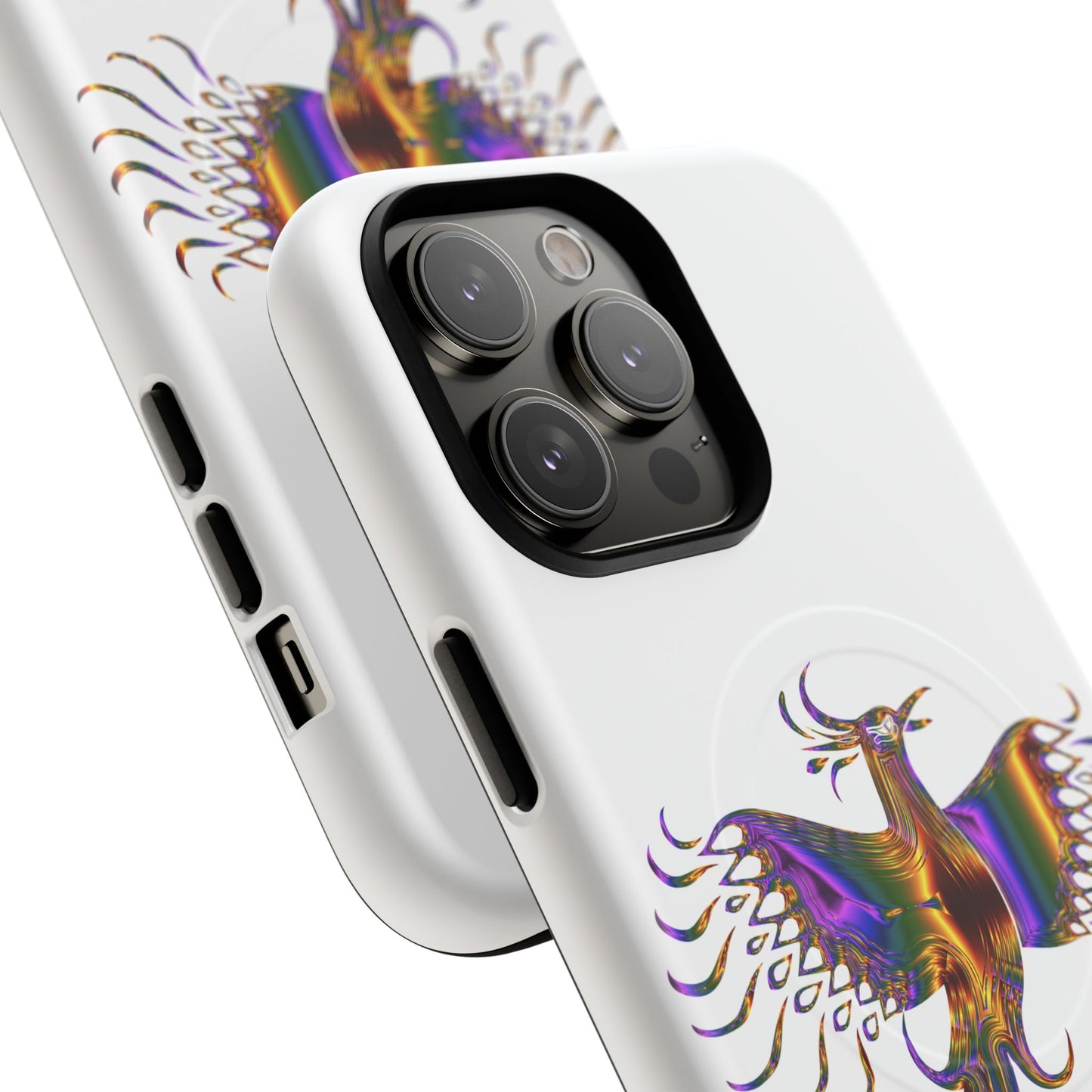 Vibrant Phoenix Magnetic Phone Case, Tough Phone Cover, Unique Smartphone Accessory, Gift for Tech Lovers, Holiday Essentials